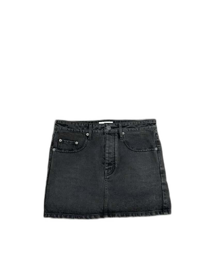Balenciaga Balenciaga Low Waist Denim Skirt in Black-yf Size US 36 / EU 52 - 1 Thumbnail
