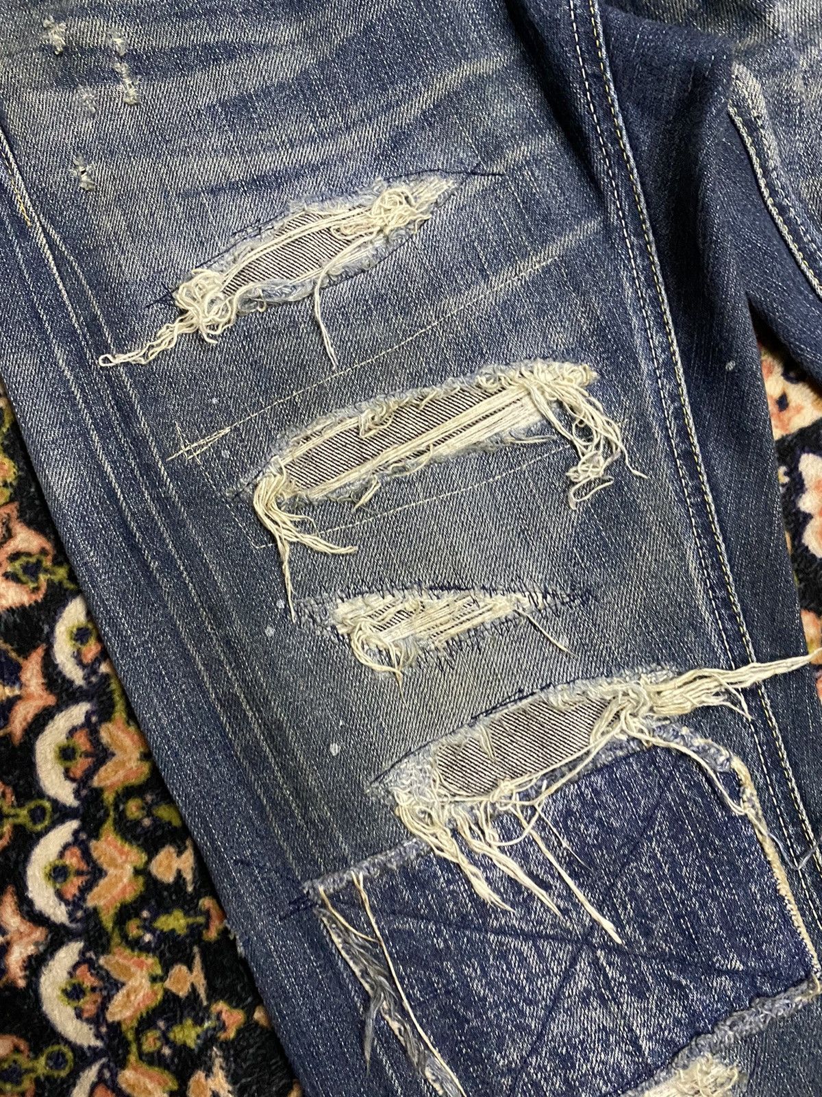 FranCisT MOR.K.S RARE! Francist Mor.k.s selvedge disteressed denim Size US 30 / EU 46 - 8 Thumbnail
