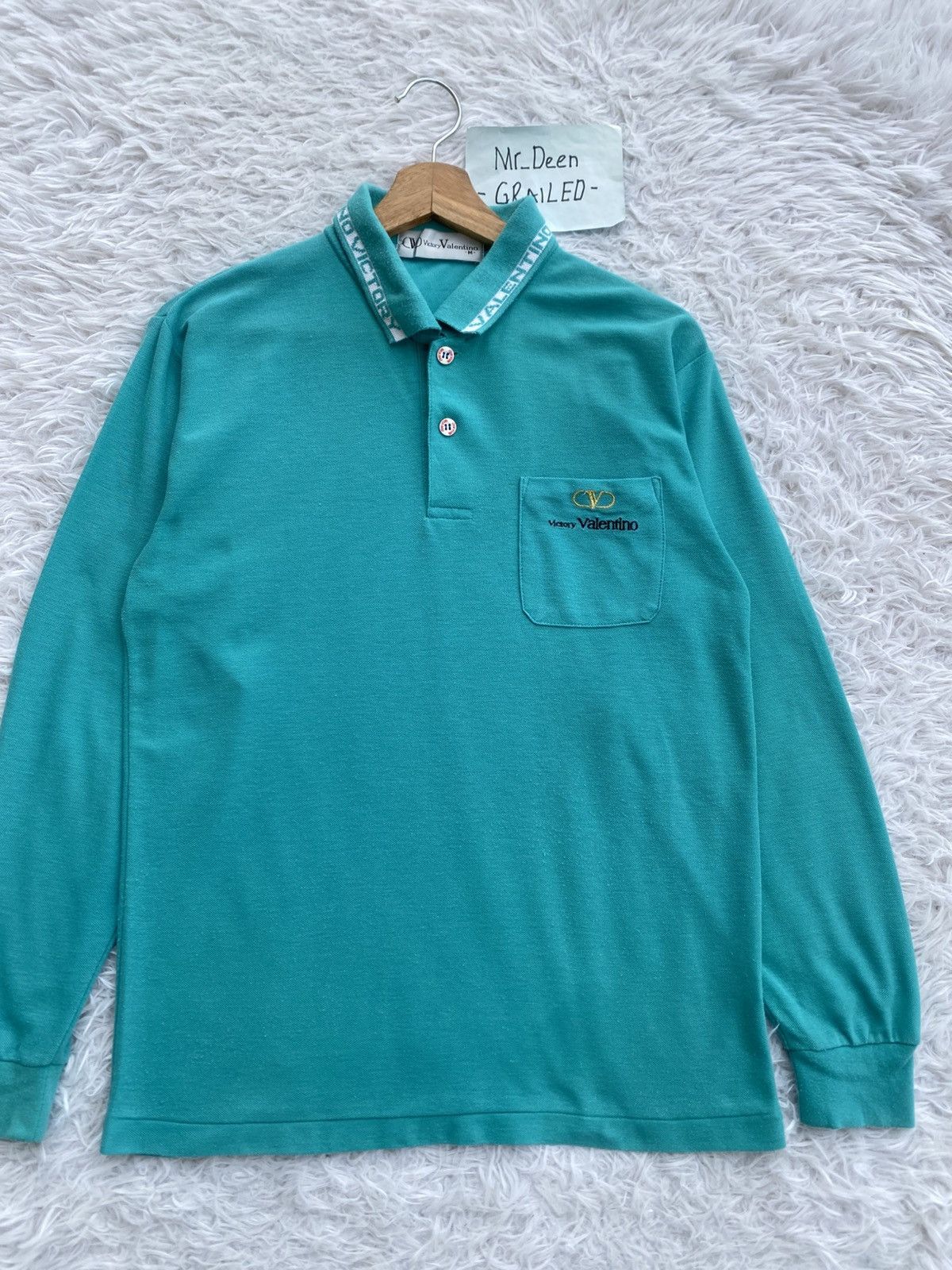 Valentino Rare Vintage Victory Valentino Longsleeve Polo Size US M / EU 48-50 / 2 - 4 Thumbnail
