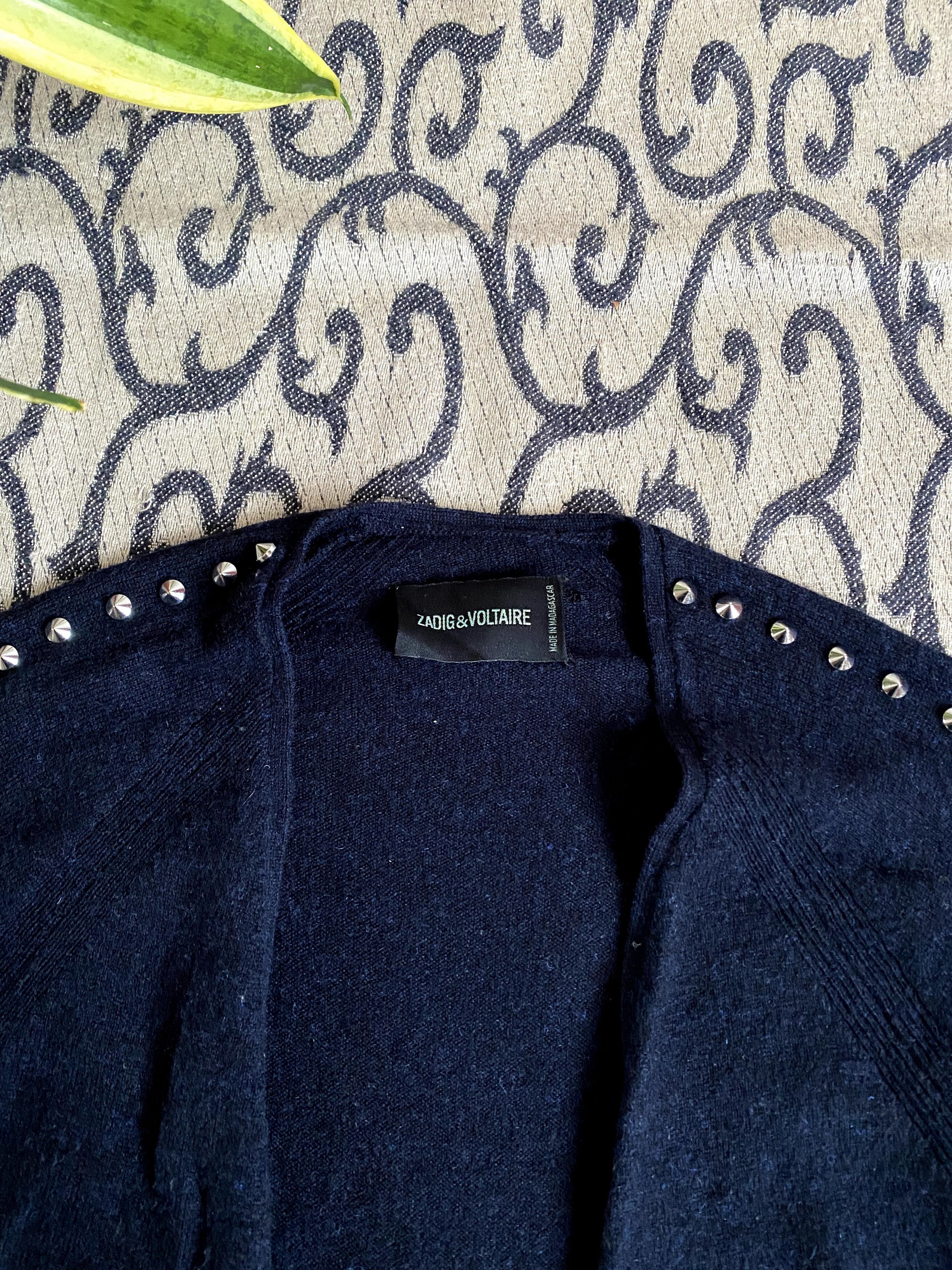Zadig & Voltaire Zadig & Voltaire Wool Spikes Cardigan Designer Size S / US 4 / IT 40 - 4 Thumbnail