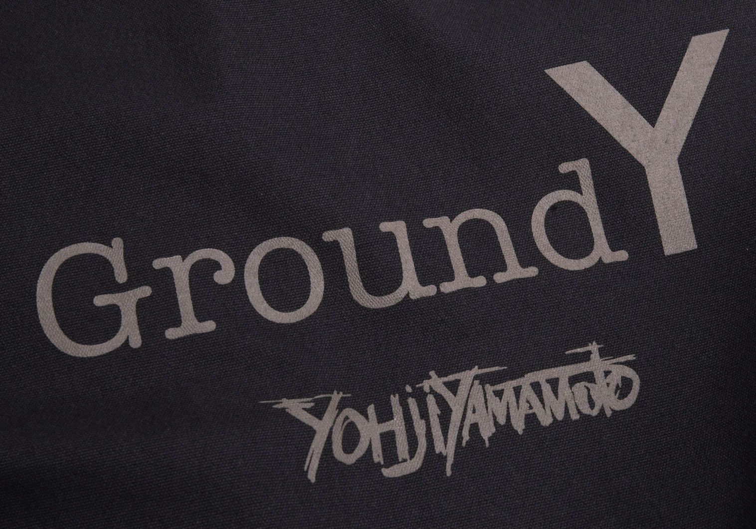 Yohji Yamamoto Logo Print Canvas Tote Bag in Black Size ONE SIZE - 11 Thumbnail