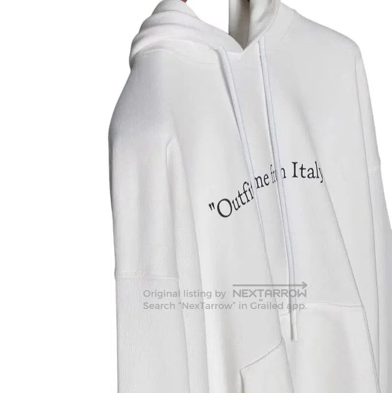 Off-White Off-White White Cotton Men's Hoodie . Size US L / EU 52-54 / 3 - 6 Thumbnail