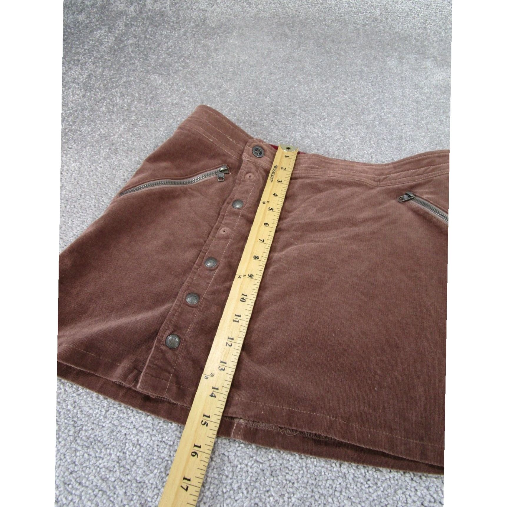 Vintage Womens Corduroy Kuhl Skirt A Line Mini Brown Size 30" / US 8 / IT 44 - 4 Thumbnail