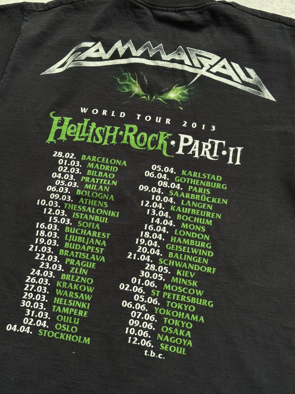 Vintage Hellish Rock Gamma Ray 2013 tour tee Size US L / EU 52-54 / 3 - 5 Thumbnail