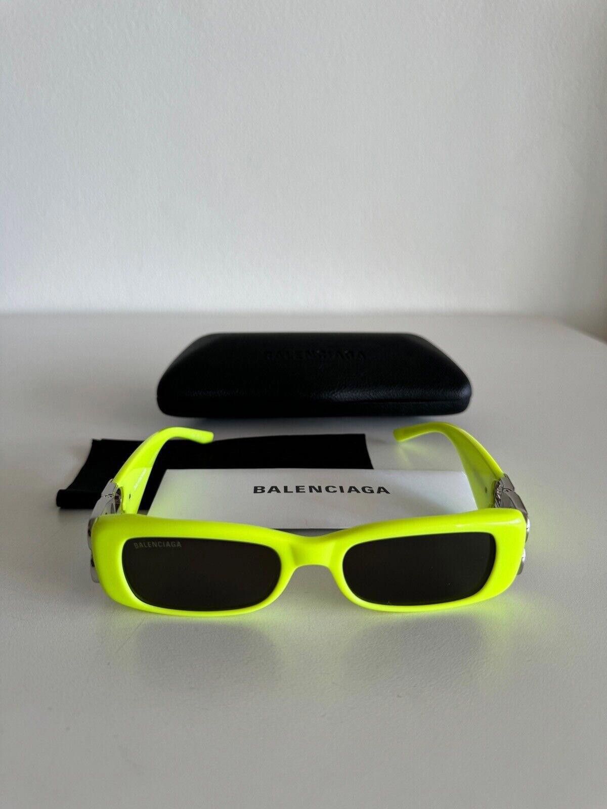 Balenciaga NEW BALENCIAGA BB0095S 007 GEOMETRIC YELLOW WOMEN 
