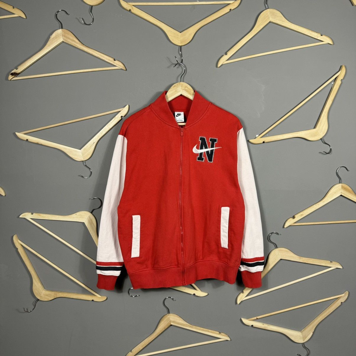 Vintage Nike Varsity Bomber Jacket Size US L / EU 52-54 / 3 - 2 Thumbnail