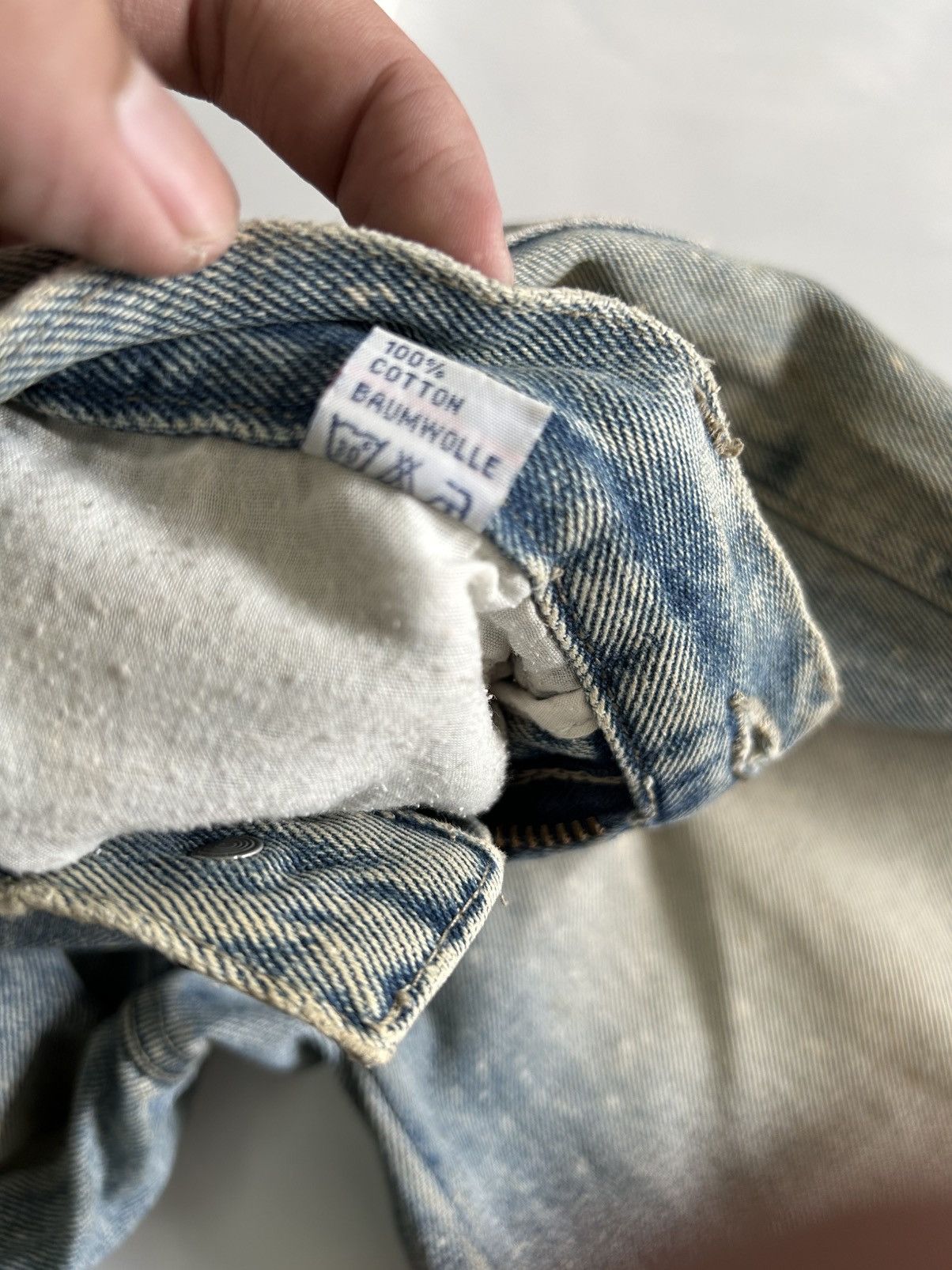 Japanese Brand × Vintage Vintage HAN DI LONG JEANS Japanese Distressed Painted Denim Size US 27 - 10 Thumbnail