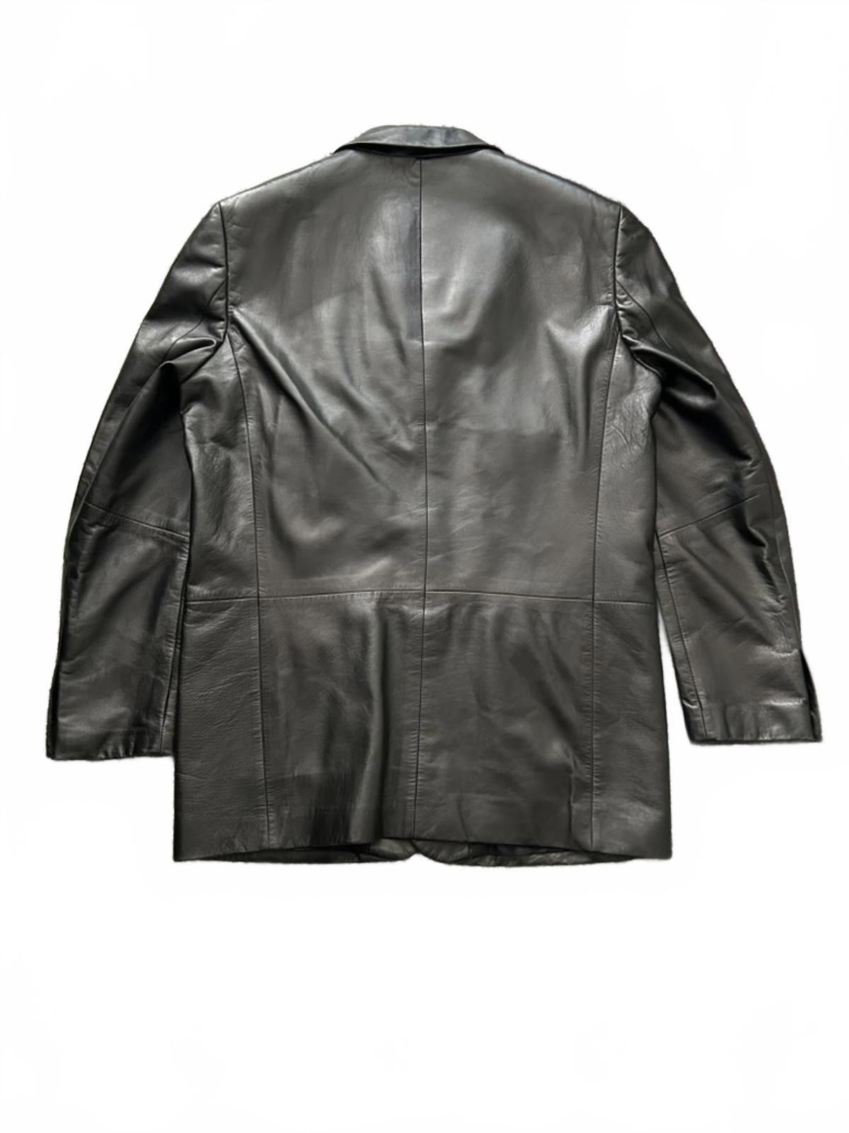 Hugo Boss Hugo Boss Black Lambskin Leather Blazer Jacket Size US L / EU 52-54 / 3 - 5 Thumbnail