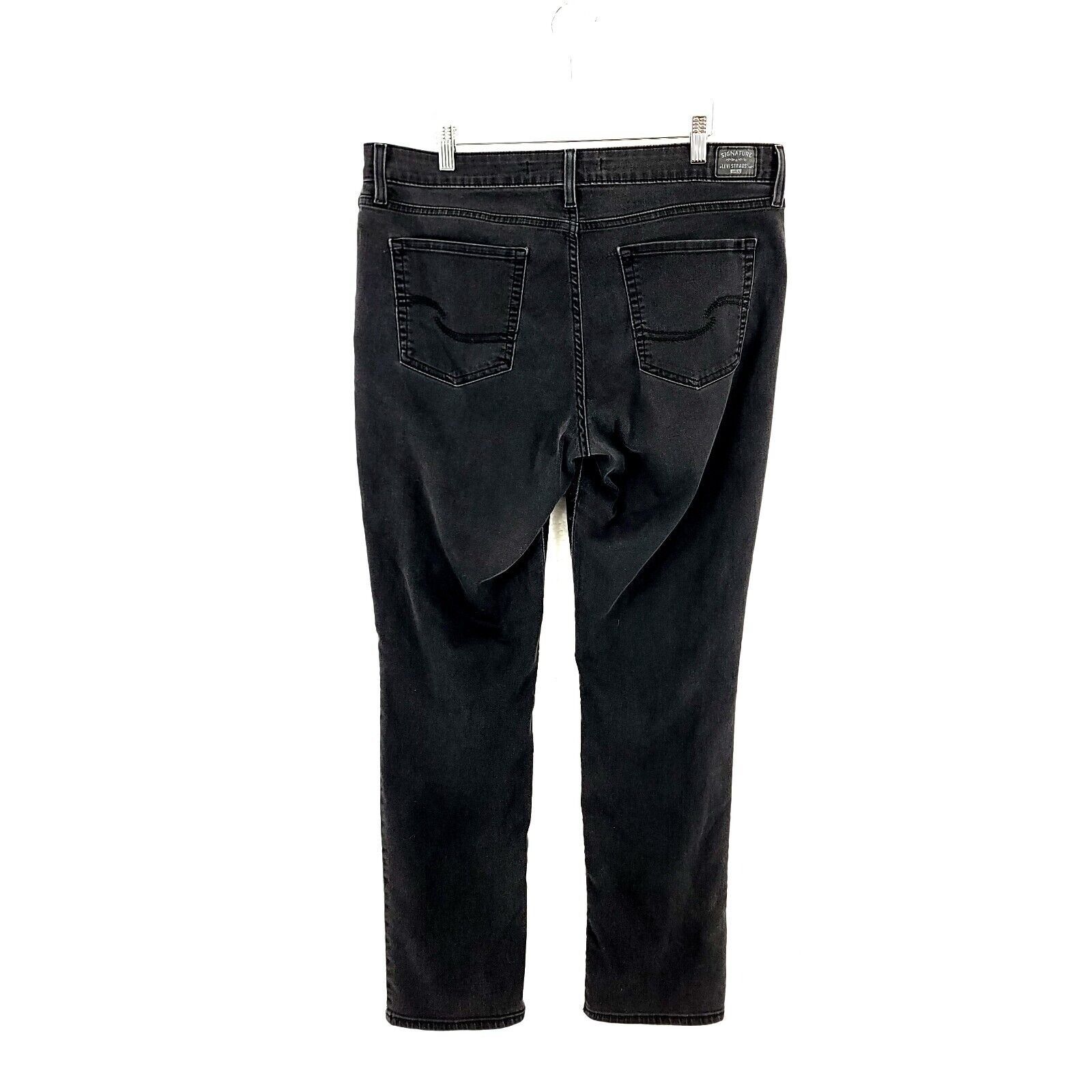 Levi's Levi's Signature Totally Shaping Straight Denim Black Jeans Size 36" / US 14 / IT 50 - 3 Thumbnail