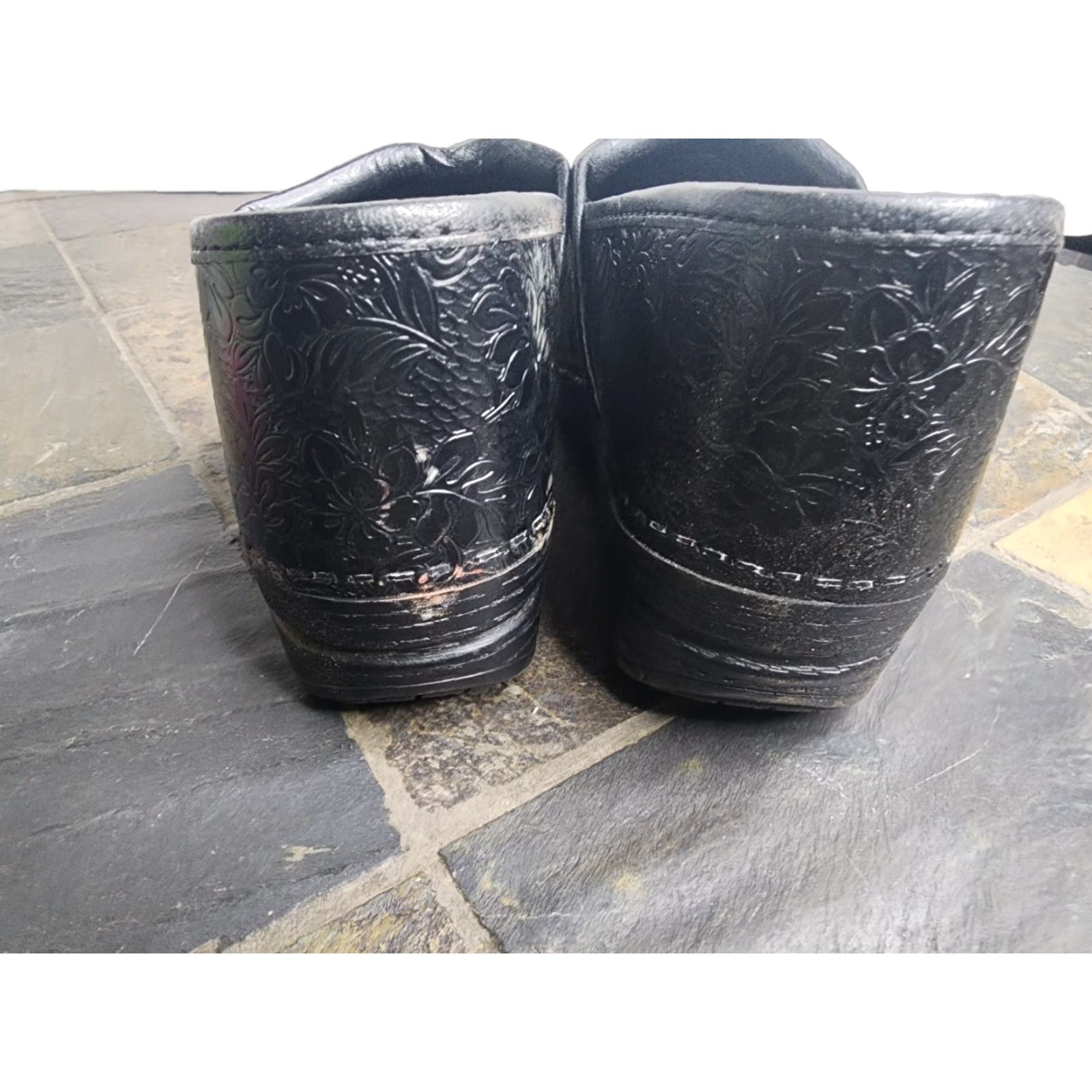 Dansko VINTAGE Dansko Professional Women's Leather Clogs Black 7.5 US 38 EU Size Comfort Shoes Mens Womens Girl Boys Size ONE SIZE - 4 Thumbnail