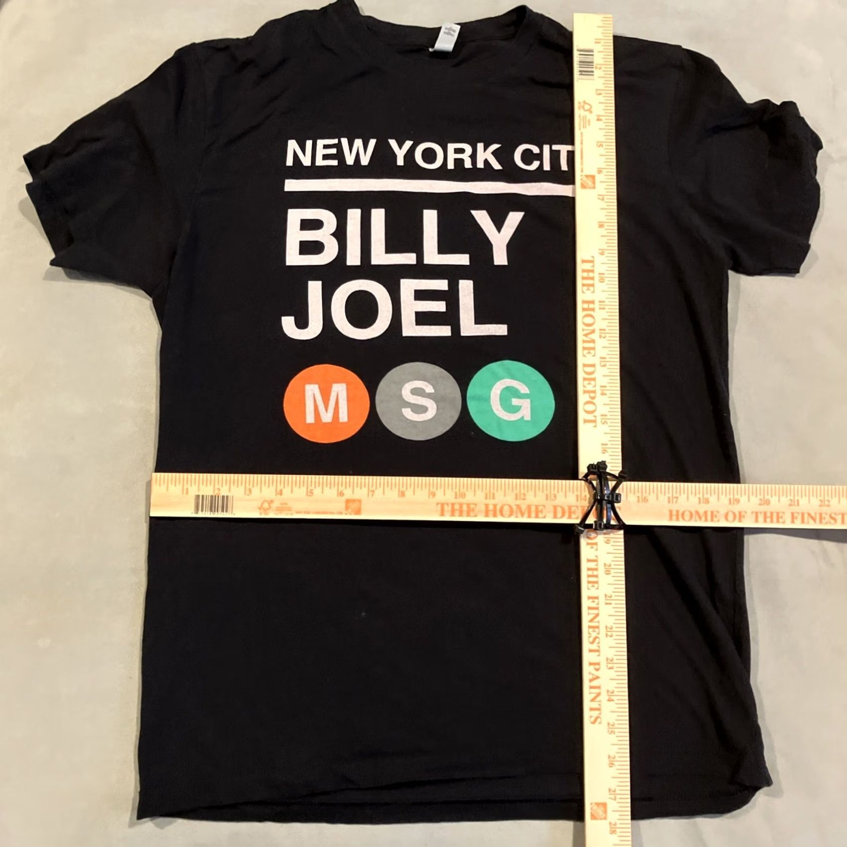 Vintage BILLY JOEL MSG Madison Square Garden Subway T Shirt Men's Large AWESOME Size US L / EU 52-54 / 3 - 4 Thumbnail