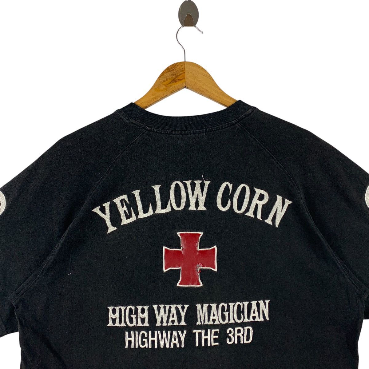 Japanese Brand × YELLOW CORN YELLOW CORN embroidery spellout racing tee Size US L / EU 52-54 / 3 - 11 Thumbnail