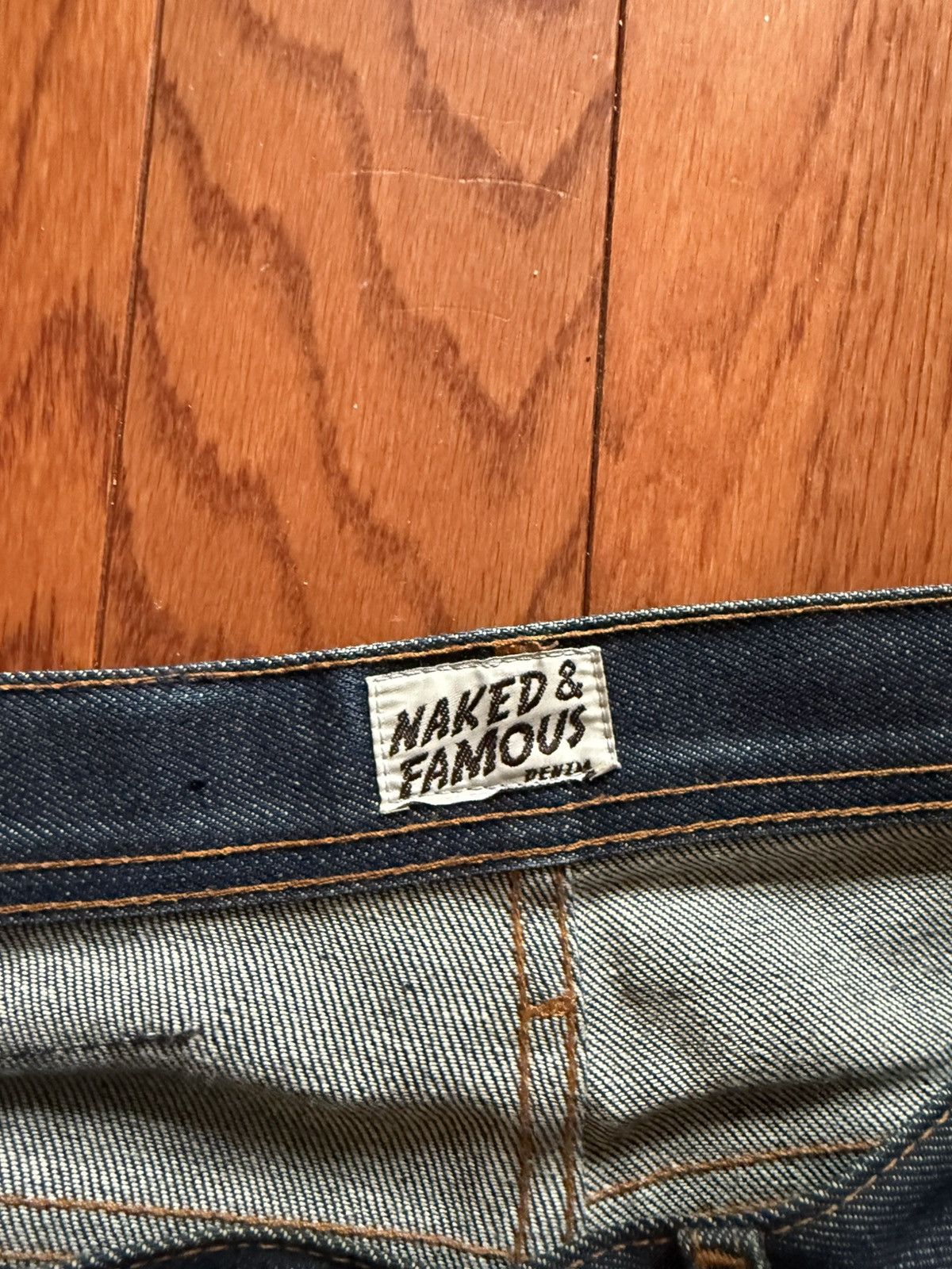 Naked & Famous Weird Guy Dirty Fade Selvedge Size US 30 / EU 46 - 4 Thumbnail