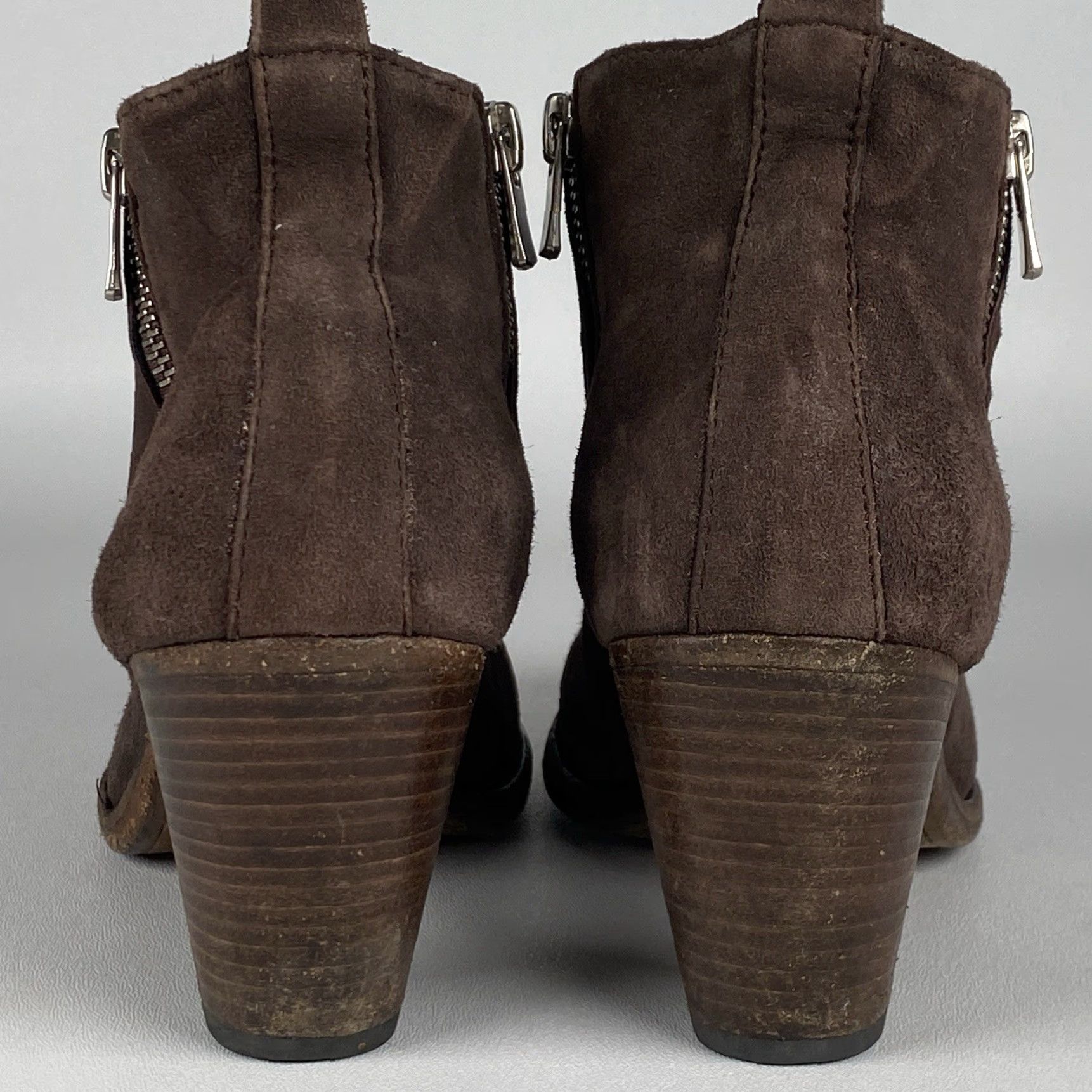 Officine Creative Officine Creative Women's Brown Double Zip Ankle Boots Booties Leather 40.5/10 Boots Women Brown Double Zip Leather Mid Heel Ankle Bootie 40.5/10 Size US 10 / IT 40 - 7 Thumbnail