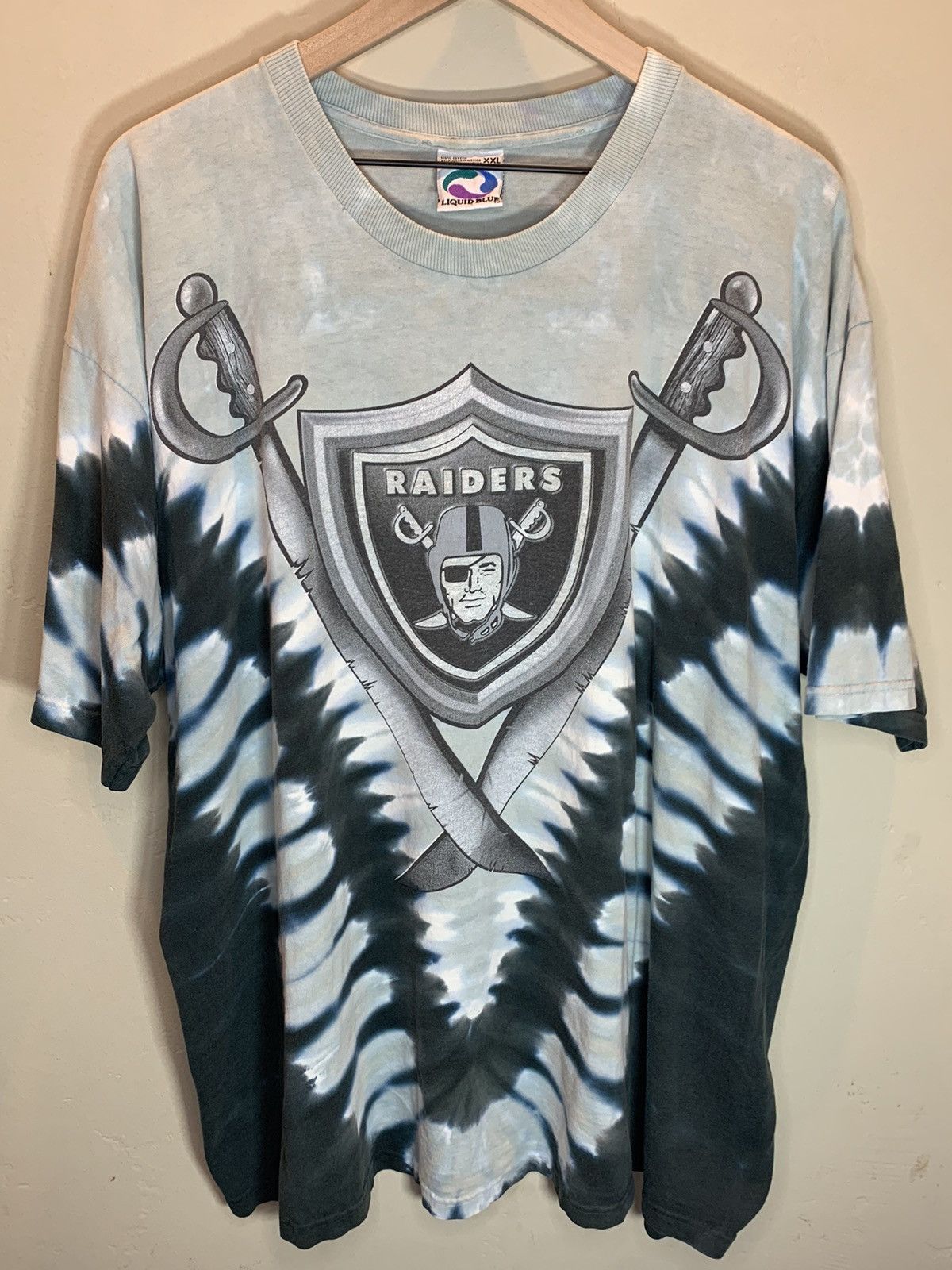 Liquid Blue RARE* Vintage 90’s Oakland Raiders Liquid Blue NFL AOP Shirt Size US XXL / EU 58 / 5 - 1 Thumbnail