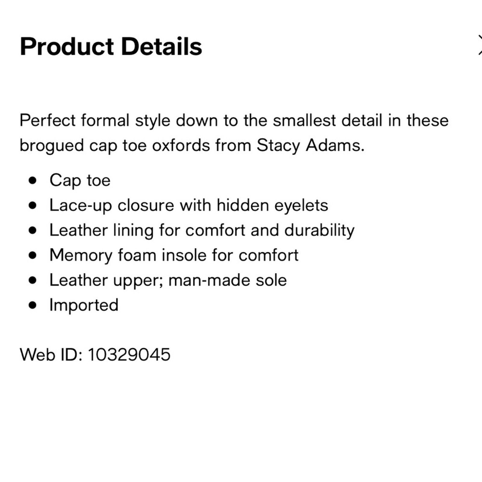 Stacy Adams Stacy Adam’s Dickinson Cap Toe Oxfords Size 10.5 WORN ONCE Size US 10.5 / EU 43-44 - 9 Thumbnail