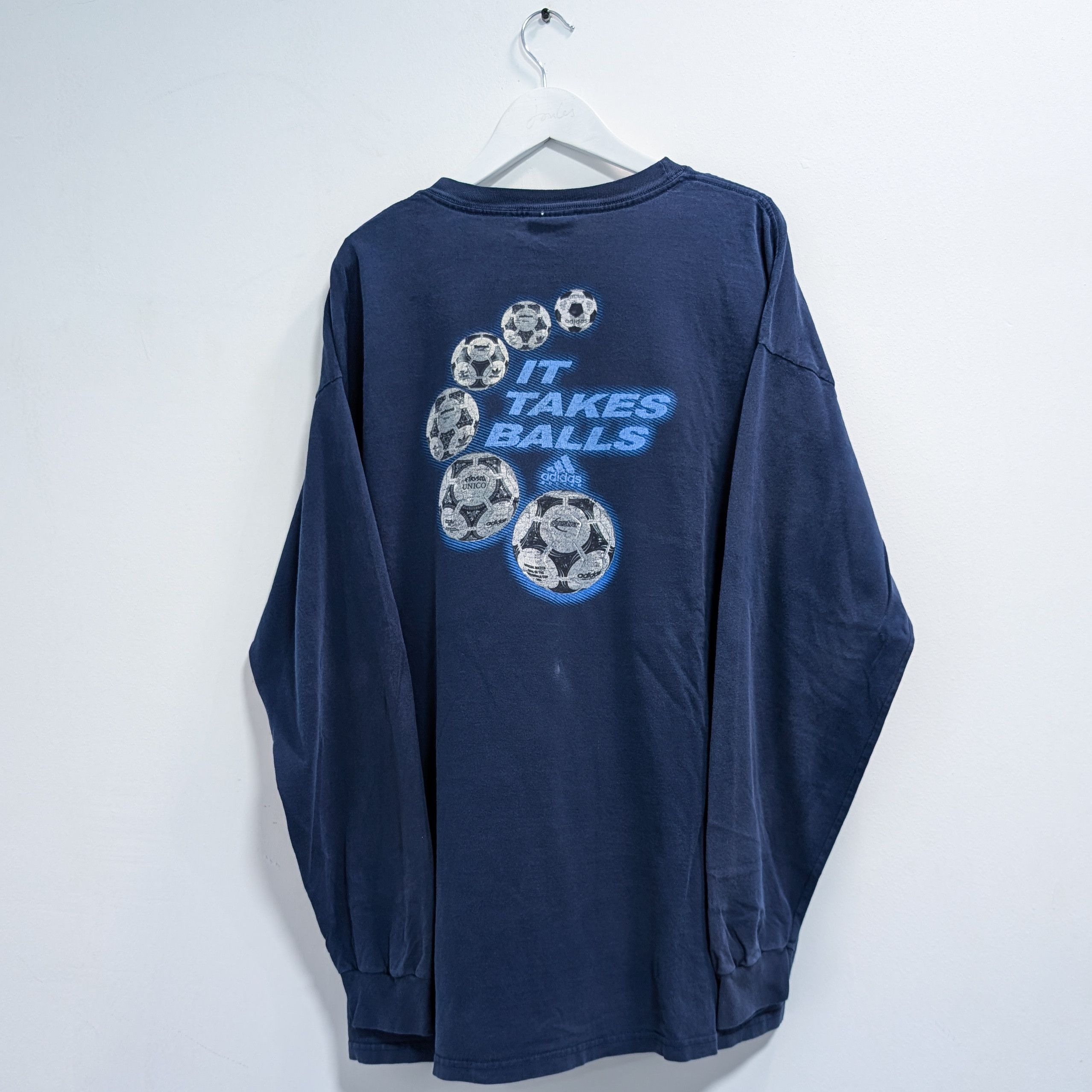 Adidas 2000's Adidas "It takes balls" Long Sleeve Size US XL / EU 56 / 4 - 5 Thumbnail