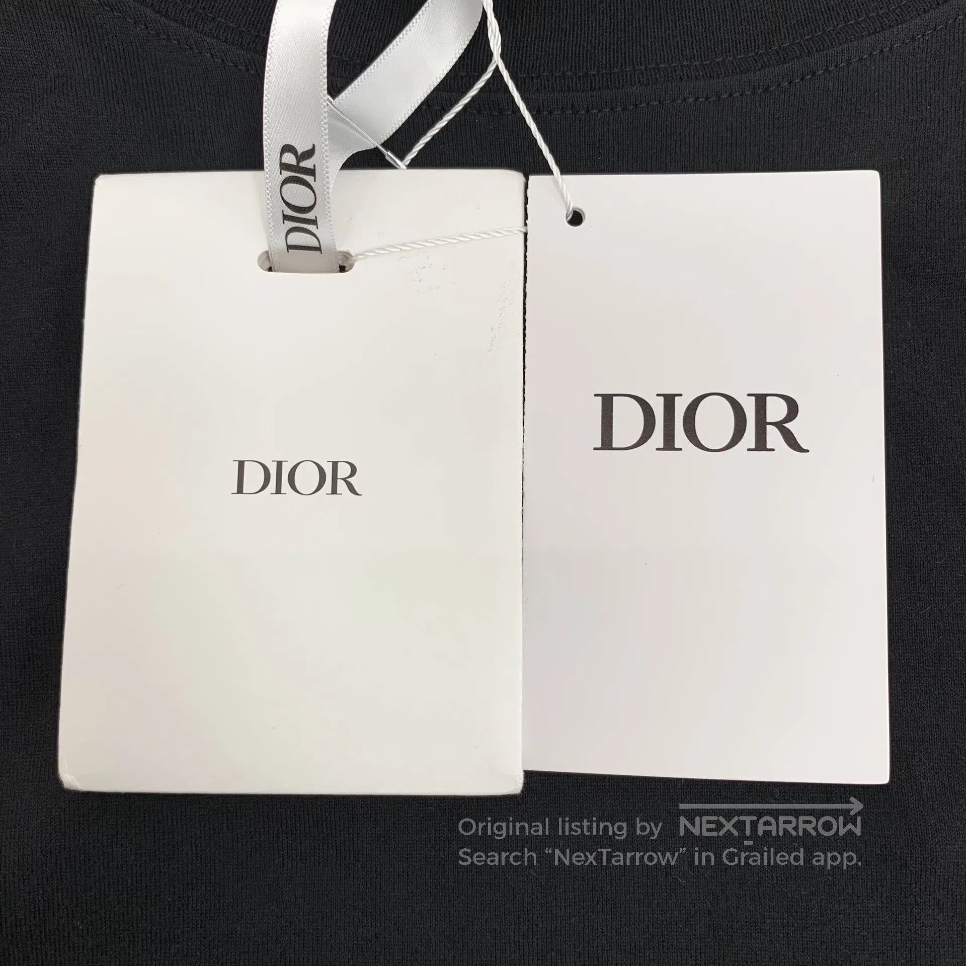 Dior Dior Black badge embroidery cotton round neck short sleeve Size US M / EU 48-50 / 2 - 6 Thumbnail