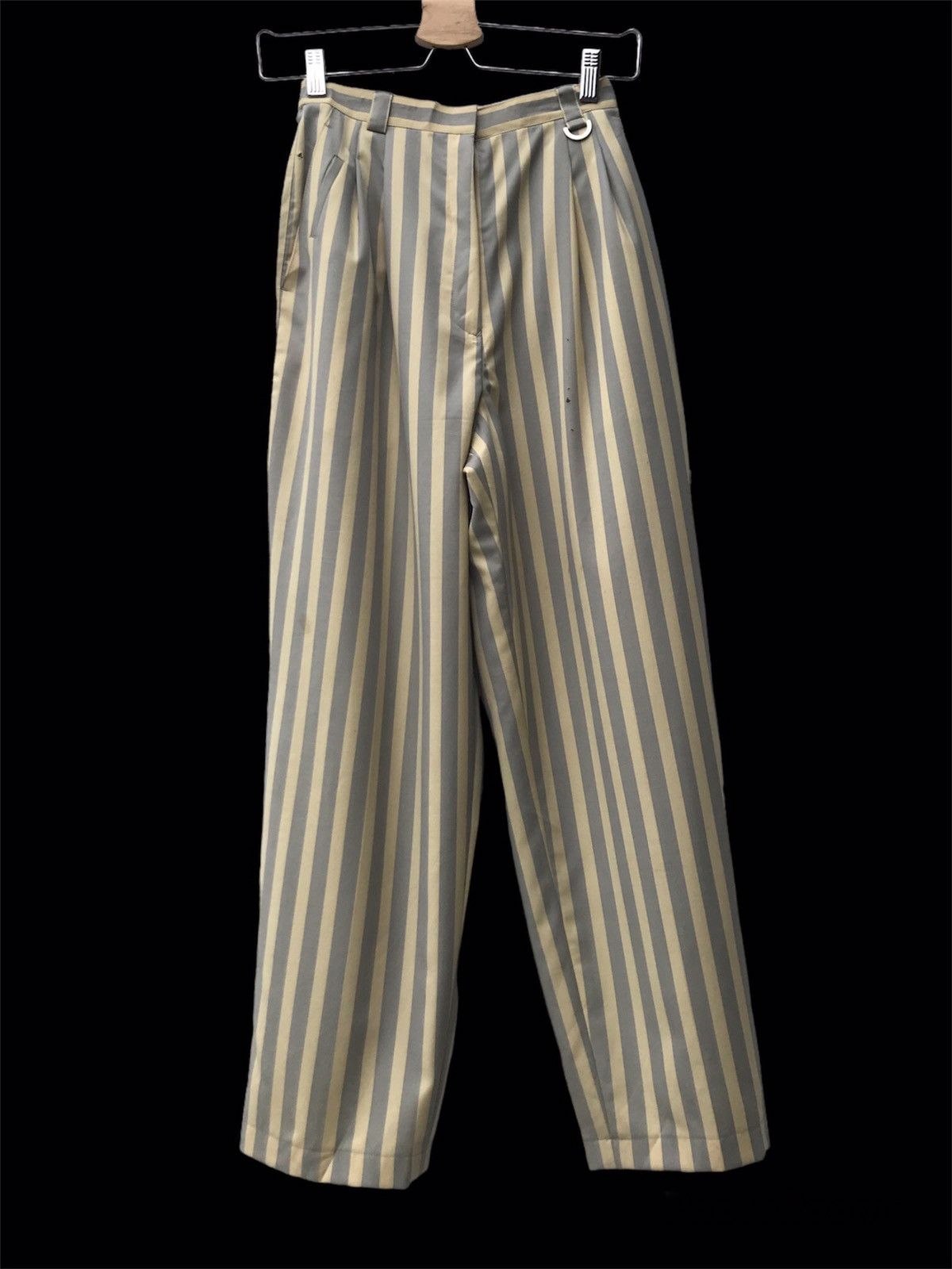 image of Christian Dior Monsieur Vintage Christian Dior Sports Striped Pants (Waist 23-26) in Cream Stripe, 