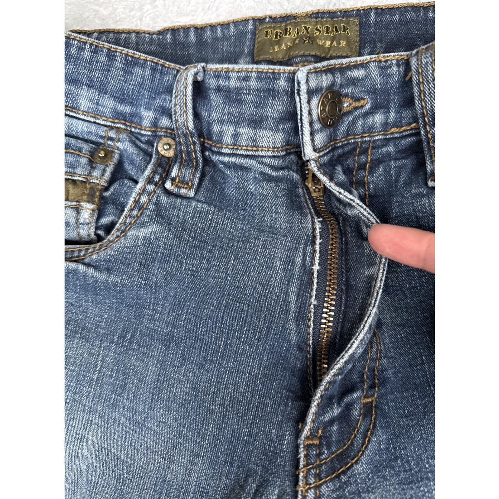Vintage Urbanstar Jeans Womens 28 Blue Medium Wash Mid Rise Straight 28x28.5 5-Pocket Denim Size 28" / US 6 / IT 42 - 5 Thumbnail