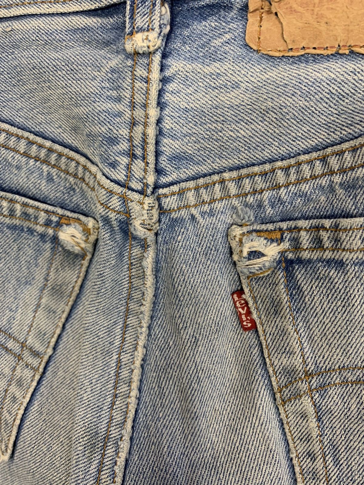 Levi's Levis Strauss Lot 501 Patchwork Indigo Denim Straight Cut Size US 30 / EU 46 - 9 Thumbnail
