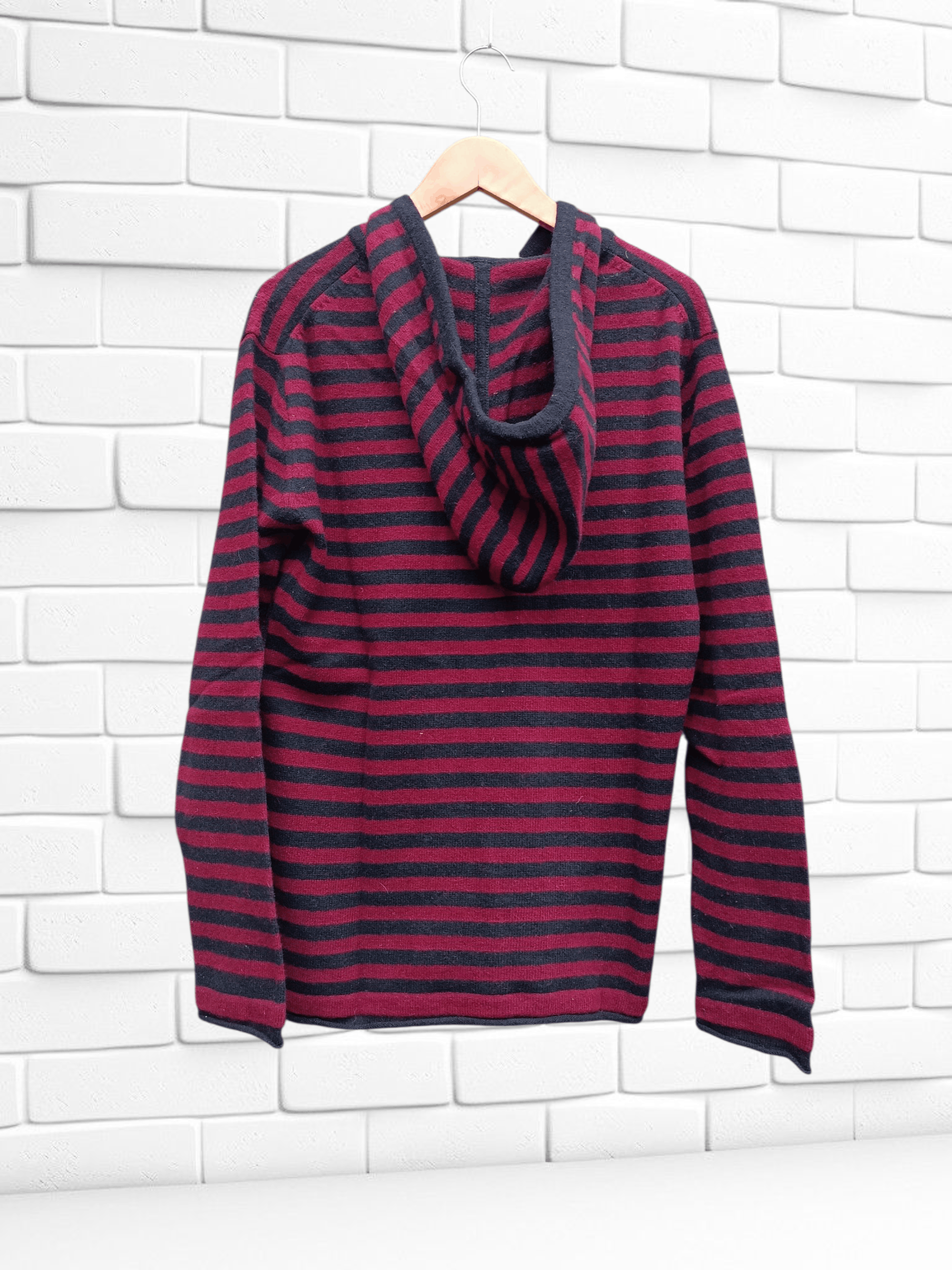 Japanese Brand Japanese Brand Knit Striped Sailor Hoodie Sweater Size US M / EU 48-50 / 2 - 4 Thumbnail