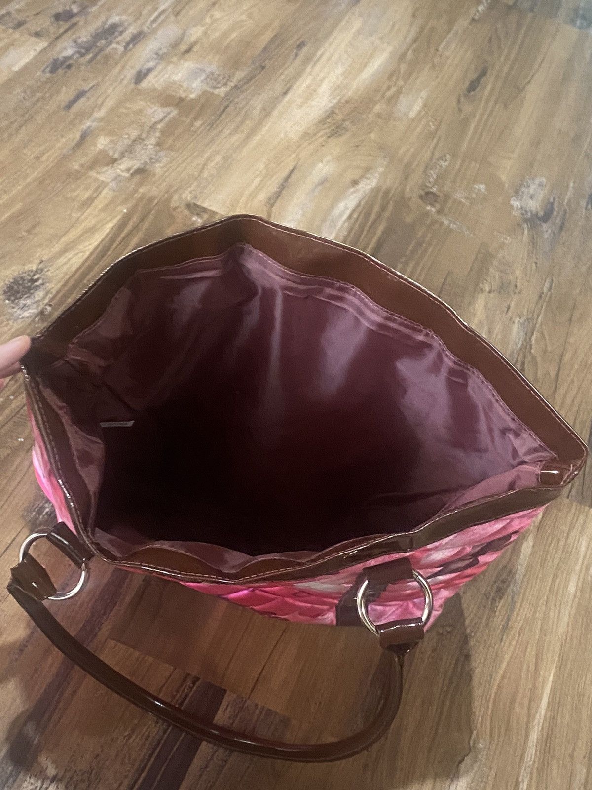 Vintage Discontinued Y2K pink and brown vintage tote bag! 🩷🤎 Size ONE SIZE - 2 Thumbnail