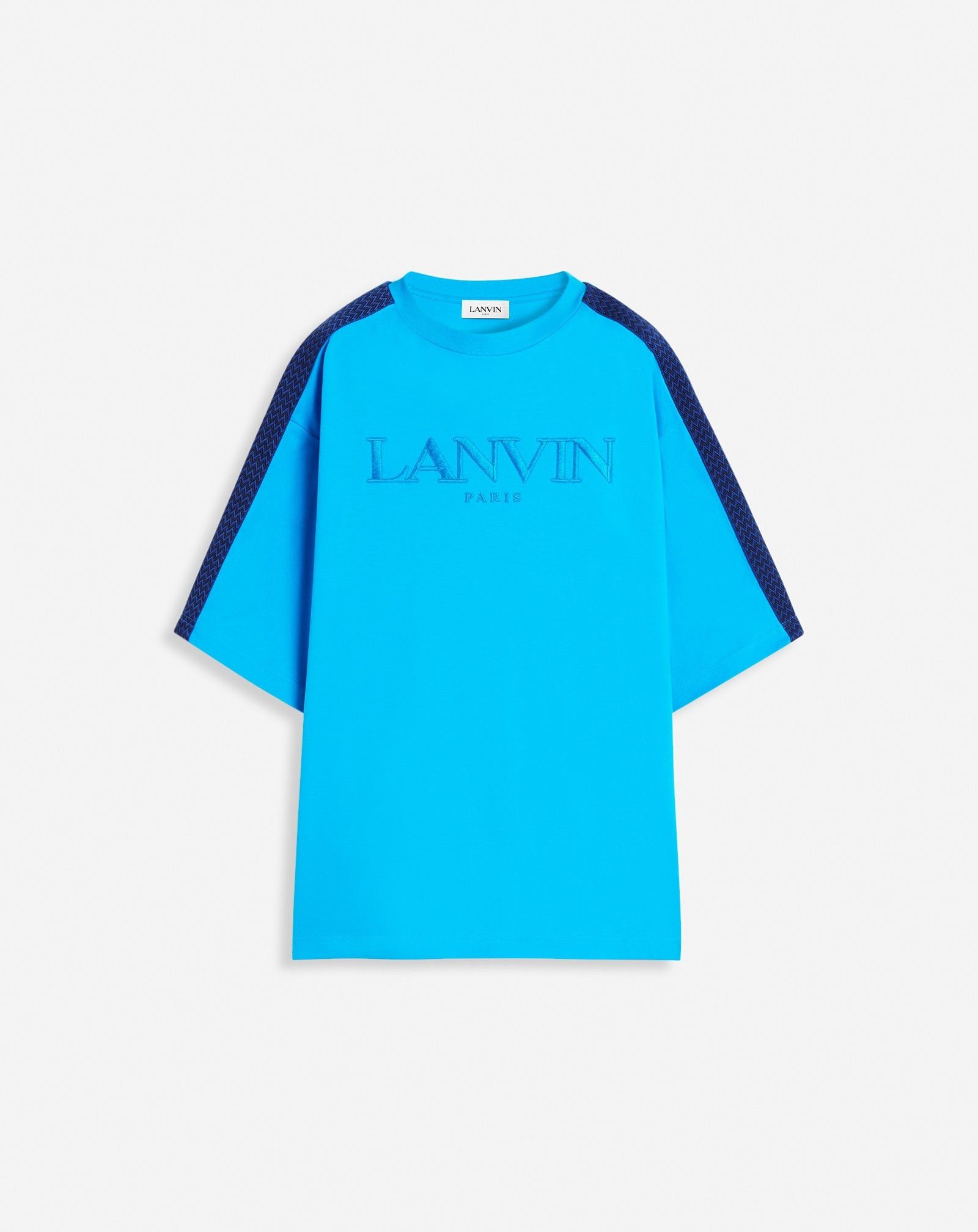 Lanvin o1mle0825 Curb Side Lanvin Loose-Fitting T-Shirt in Blue Size US L / EU 52-54 / 3 - 1 Thumbnail