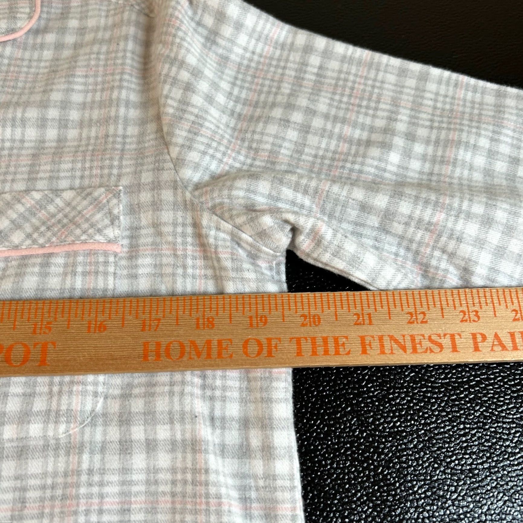 Vintage Sleep Sense Pajama Top Button Up Flannel Gray Plaid Womens Small NWT Size S / US 4 / IT 40 - 7 Thumbnail