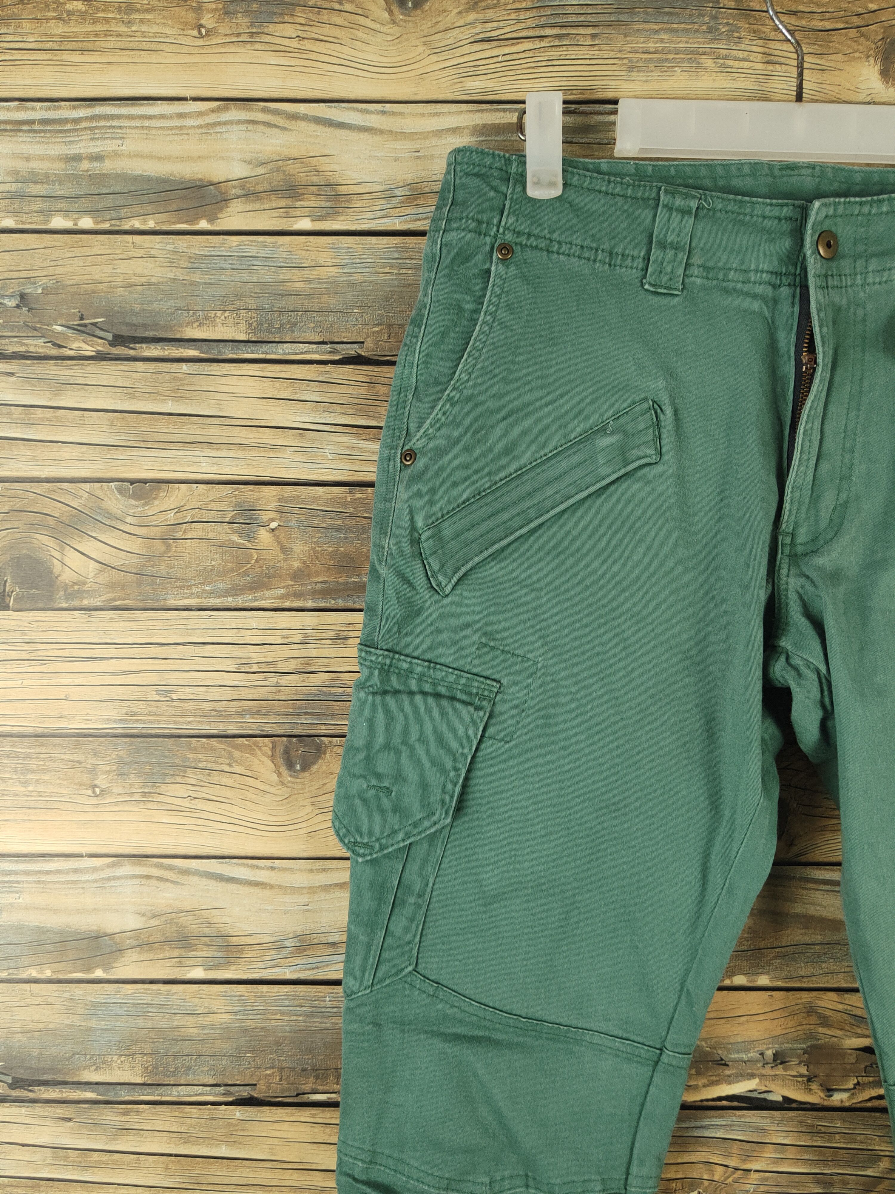 semanticdesign DL Semantic Design Green Multipocket Cargo Pants #2159 Size US 30 / EU 46 - 3 Thumbnail