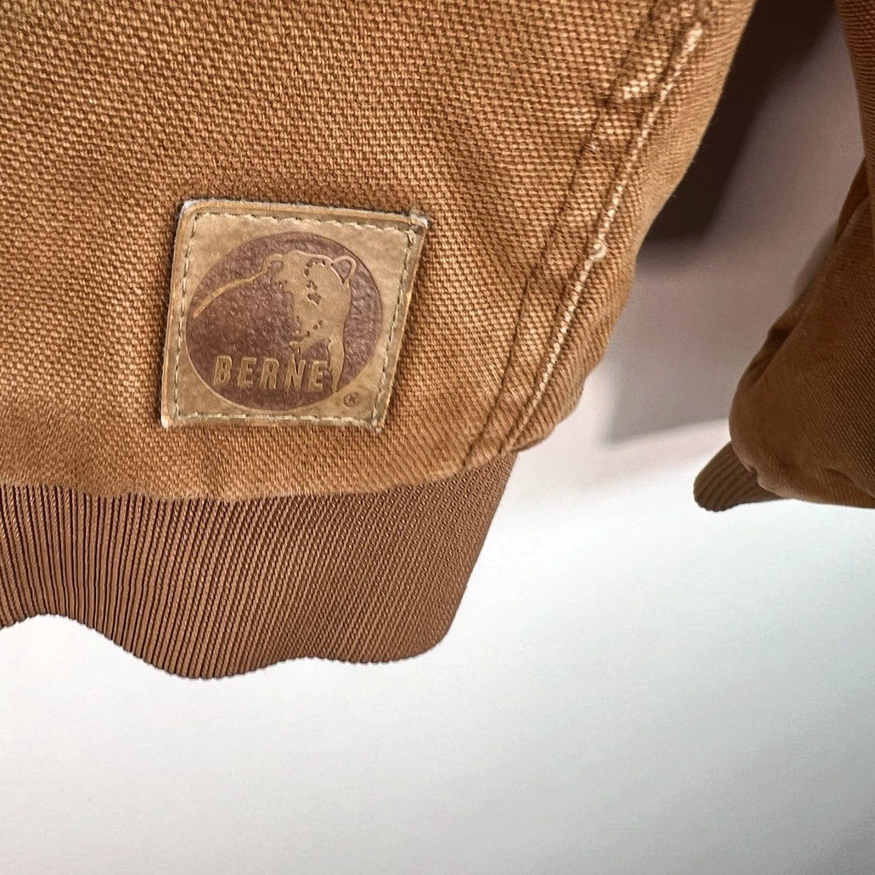 Vintage VINTAGE Berne Hooded Full Zip Duck Chore Coat Jacket Mens L Tan Lined HJ375TBC Size US L / EU 52-54 / 3 - 2 Thumbnail