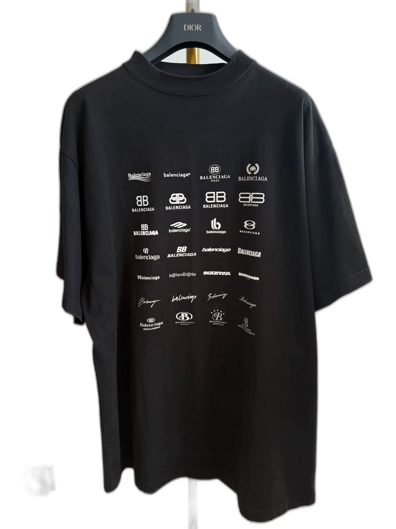 Balenciaga Balenciaga Logo Print Black Short Sleeve Tee Size US M / EU 48-50 / 2 - 1 Thumbnail