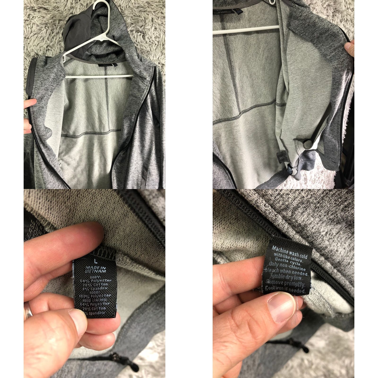 Marcs Marc Anthony Men's L Gray Full Zip Hooded Sweatshirt Size L Shirt Mens Gray Full Zip Hooded Sweatshirt Size US L / EU 52-54 / 3 - 8 Thumbnail
