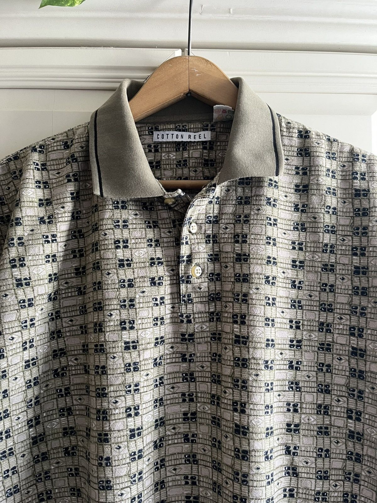 Vintage Vintage Y2K Patterned Polo Shirt Size US L / EU 52-54 / 3 - 2 Thumbnail