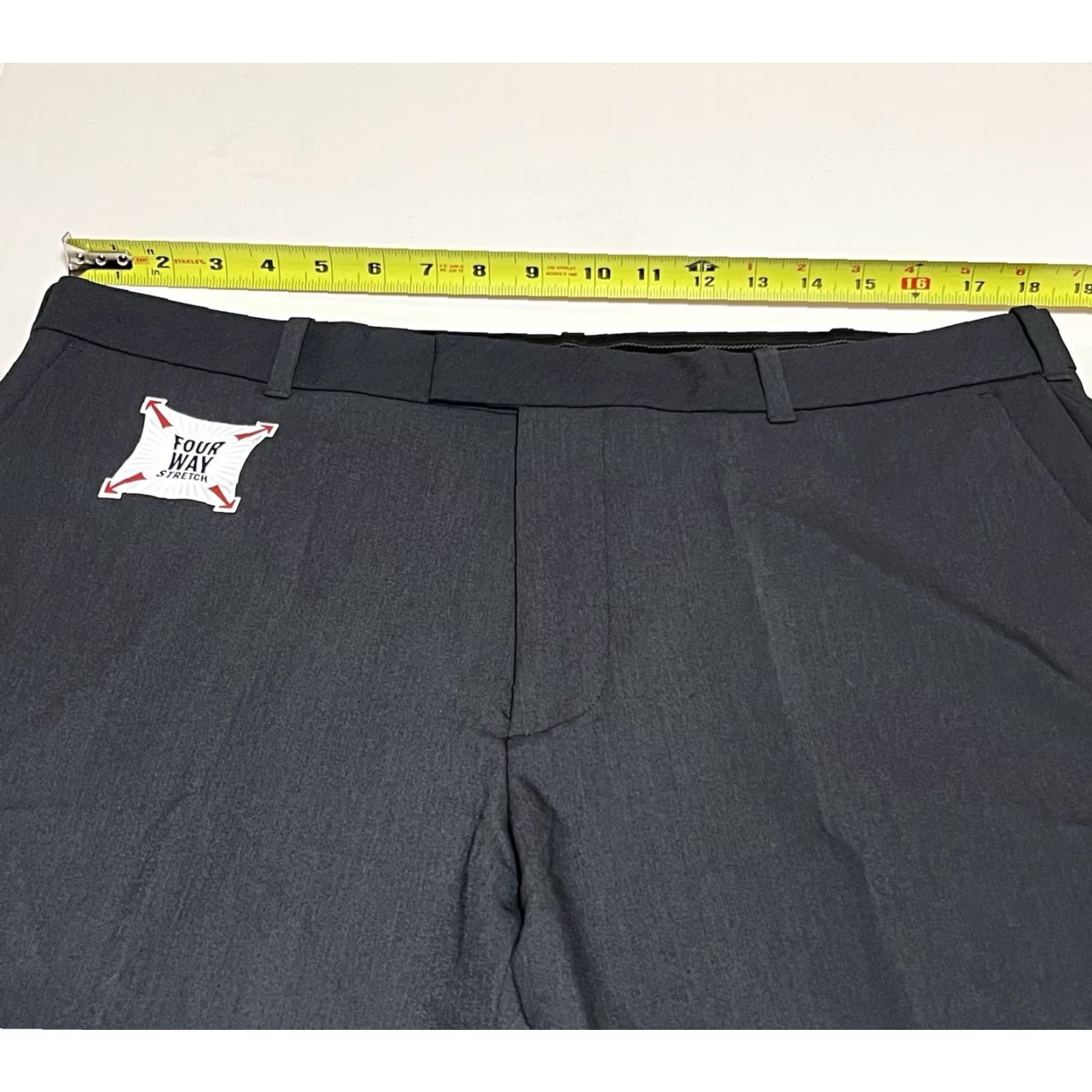 Izod IZOD Dress Pants Men's 36x32 Gray Dark Performance Stretch Comfort Straight NWT Size US 36 / EU 52 - 3 Thumbnail
