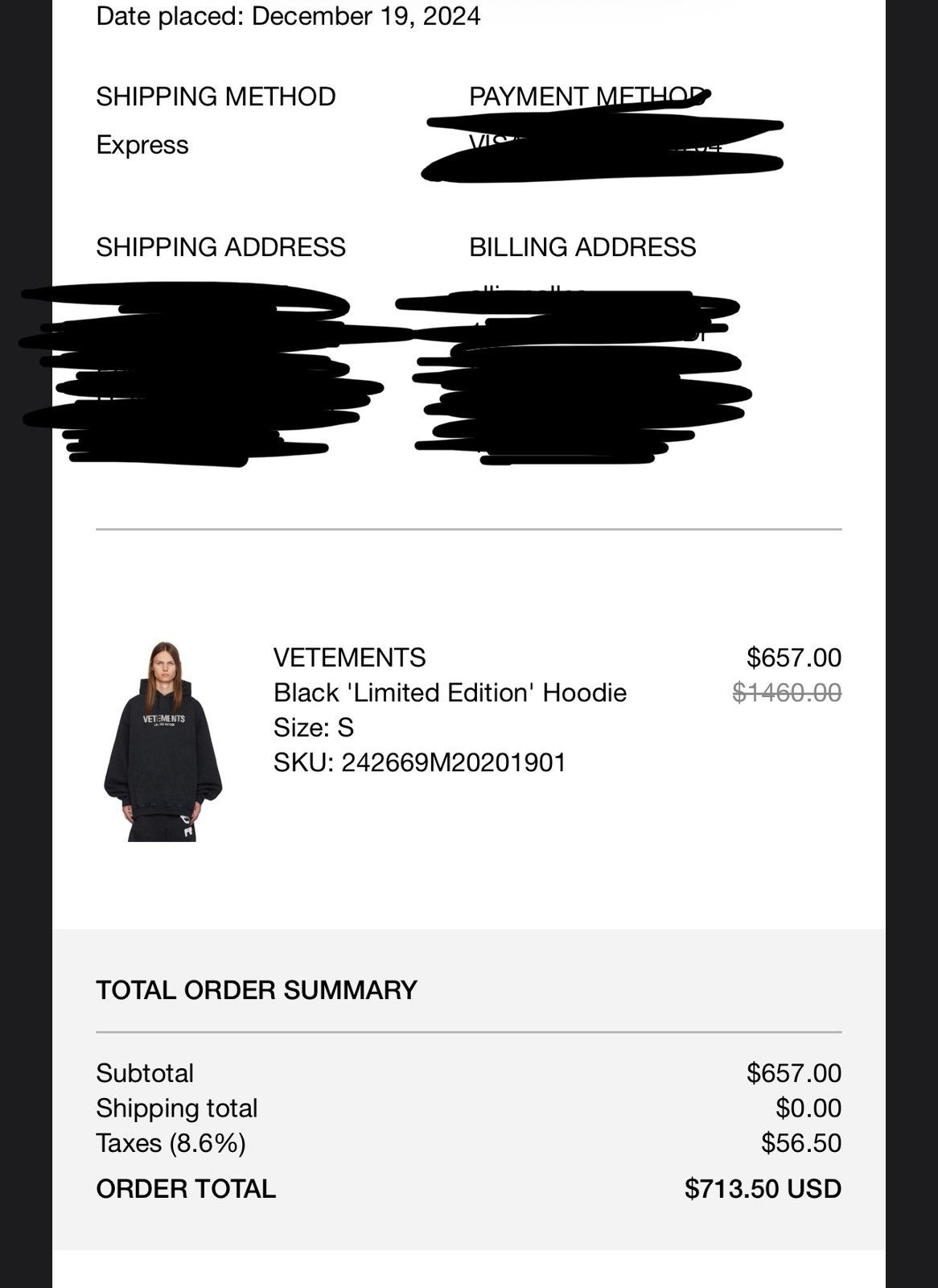 Vetements Vetements Limited Edition Rhinestone Hoodie Size US S / EU 44-46 / 1 - 7 Thumbnail