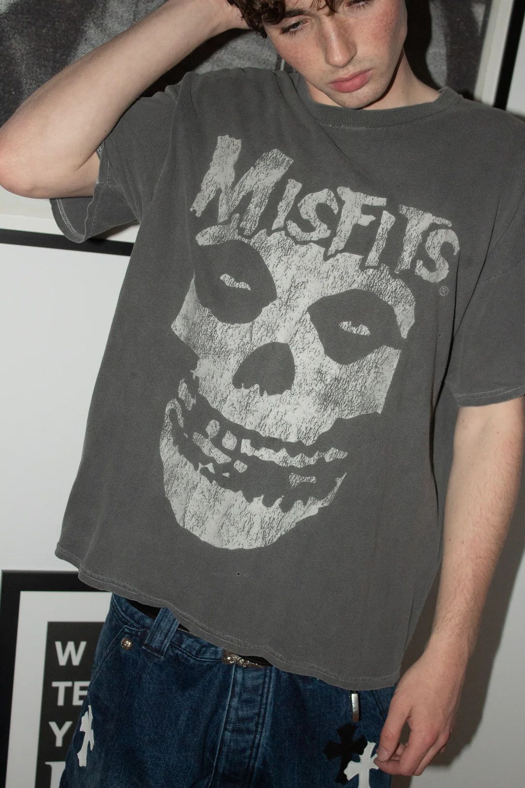 Vintage 🚭 ICONIC 🚭 90's MISFITS FADED CRIMSON GHOST LOGO SHIRT Size US XL / EU 56 / 4 - 5 Thumbnail