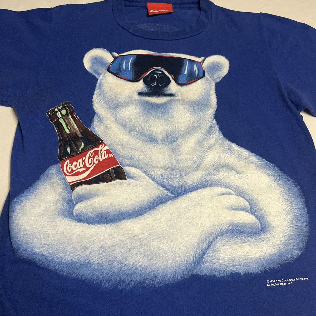 Vintage 1994 coke bear tee double sided single stick Size US L / EU 52-54 / 3 - 3 Thumbnail