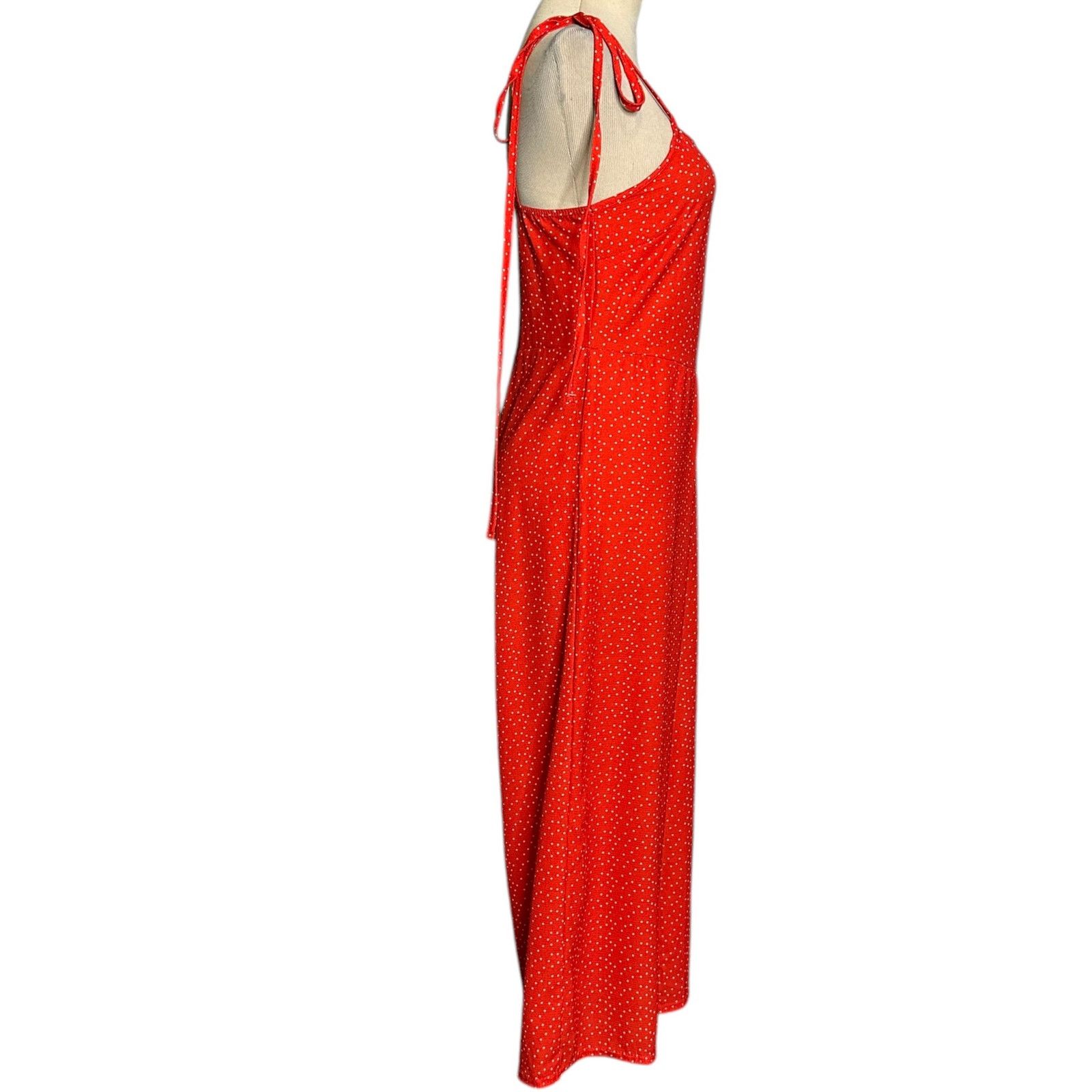 Boohoo Boohoo red white polka dots wide leg jumpsuit size 0 Size 25" / US 0 / IT 36 - 7 Thumbnail