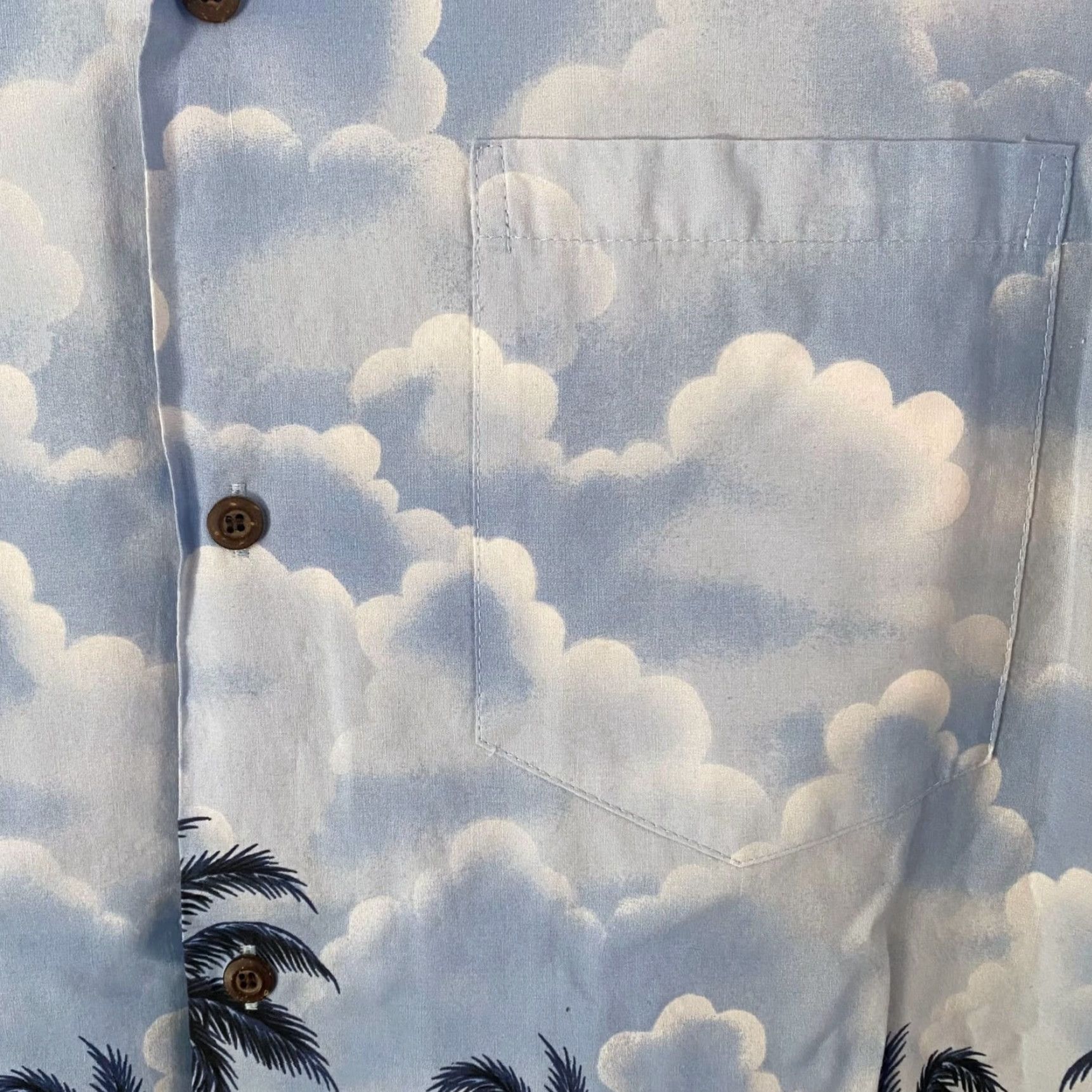 Vintage VINTAGE RJC Hawaiian Button-Up Shirt Blue Palm Trees Men's XXL Short-Sleeve Size US XXL / EU 58 / 5 - 7 Thumbnail