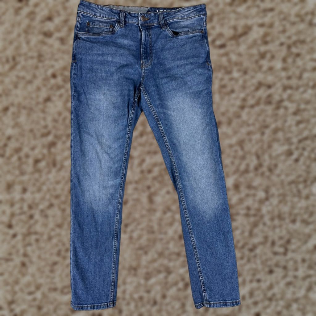 Izod IZOD Women Jeans Blue Denim 10 Pants Slim Straight Fit Mid Rise 28in Inseam 5-Pocket Stretch Size 32" / US 10 / IT 46 - 1 Thumbnail