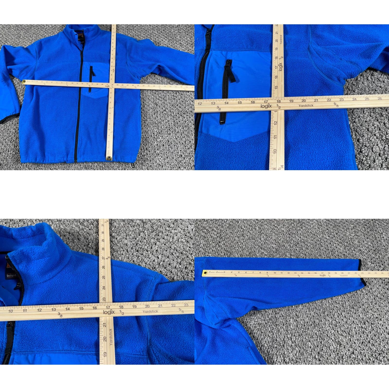 Vintage Duluth Jacket Fleece Zip Pocket Blue Lined Heavyweight Men's Large Size US L / EU 52-54 / 3 - 8 Thumbnail