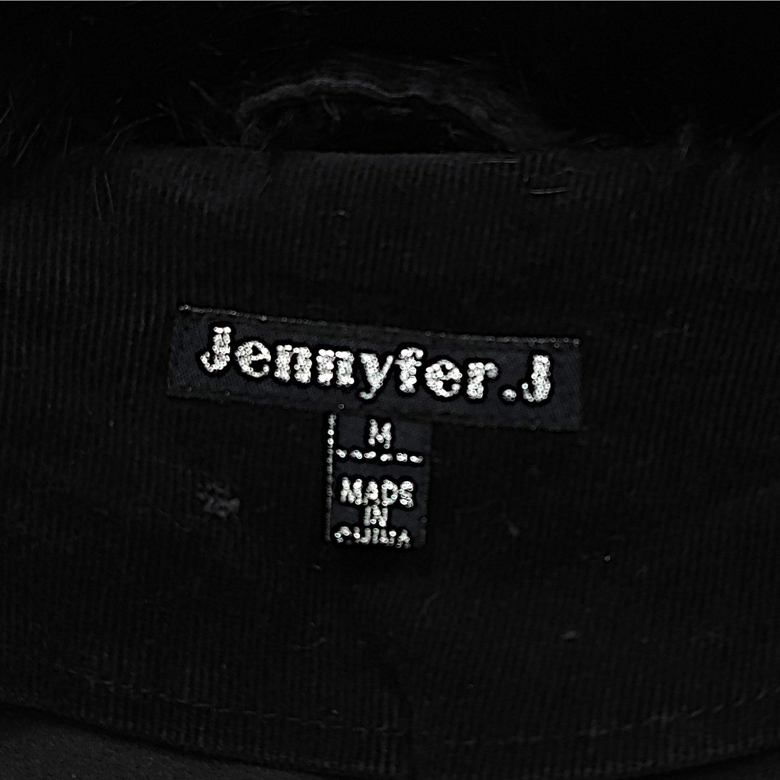 Other Jennyfer.J Corduroy Jacket Rabbit Fur Trim Black Y2K M Size M / US 6-8 / IT 42-44 - 8 Thumbnail