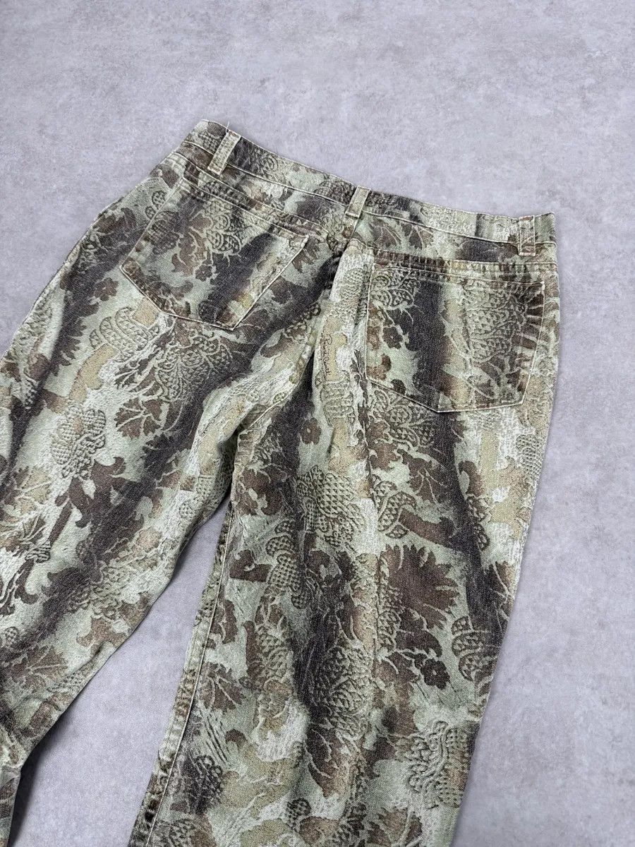 Roberto Cavalli 2000s Roberto Cavalli Mozaic Green Abstract Forest Pants Size US 30 / EU 46 - 6 Thumbnail