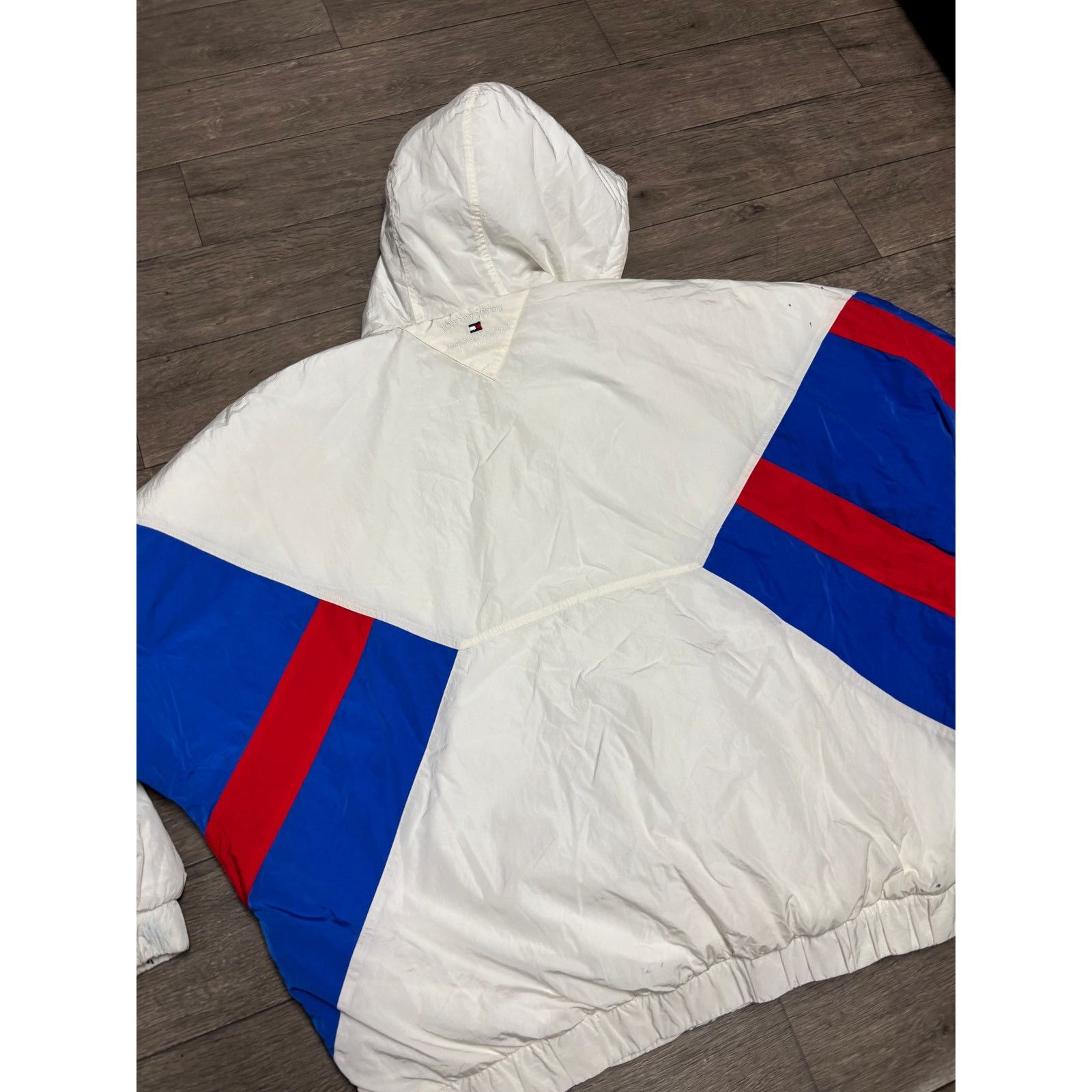 Tommy Jeans × Vintage Tommy Jeans Pullover Retro Jacket Sz L White Blue Size US L / EU 52-54 / 3 - 8 Thumbnail