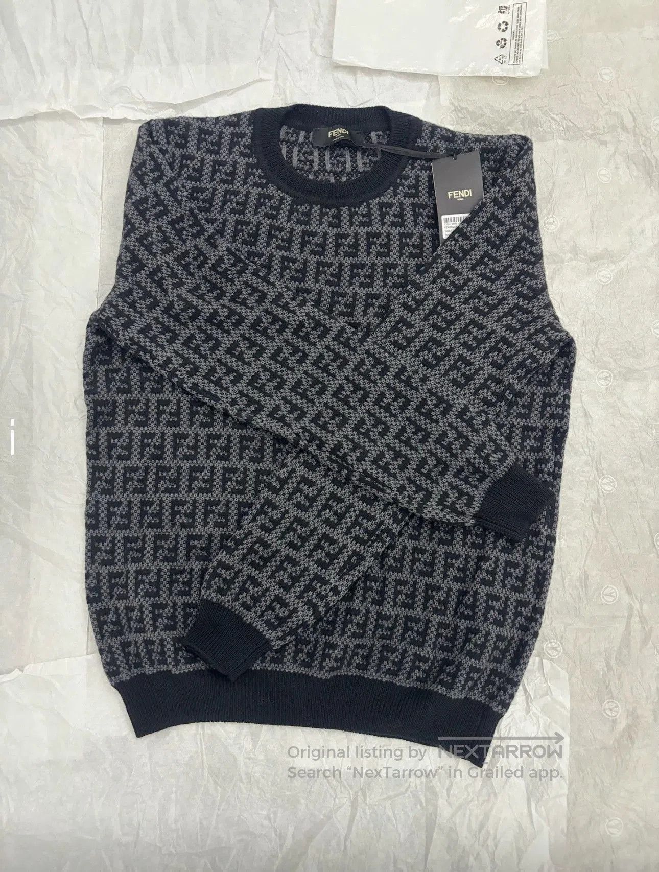 Fendi fendi ss22 logo knit sweater for men. Size US S / EU 44-46 / 1 - 4 Thumbnail