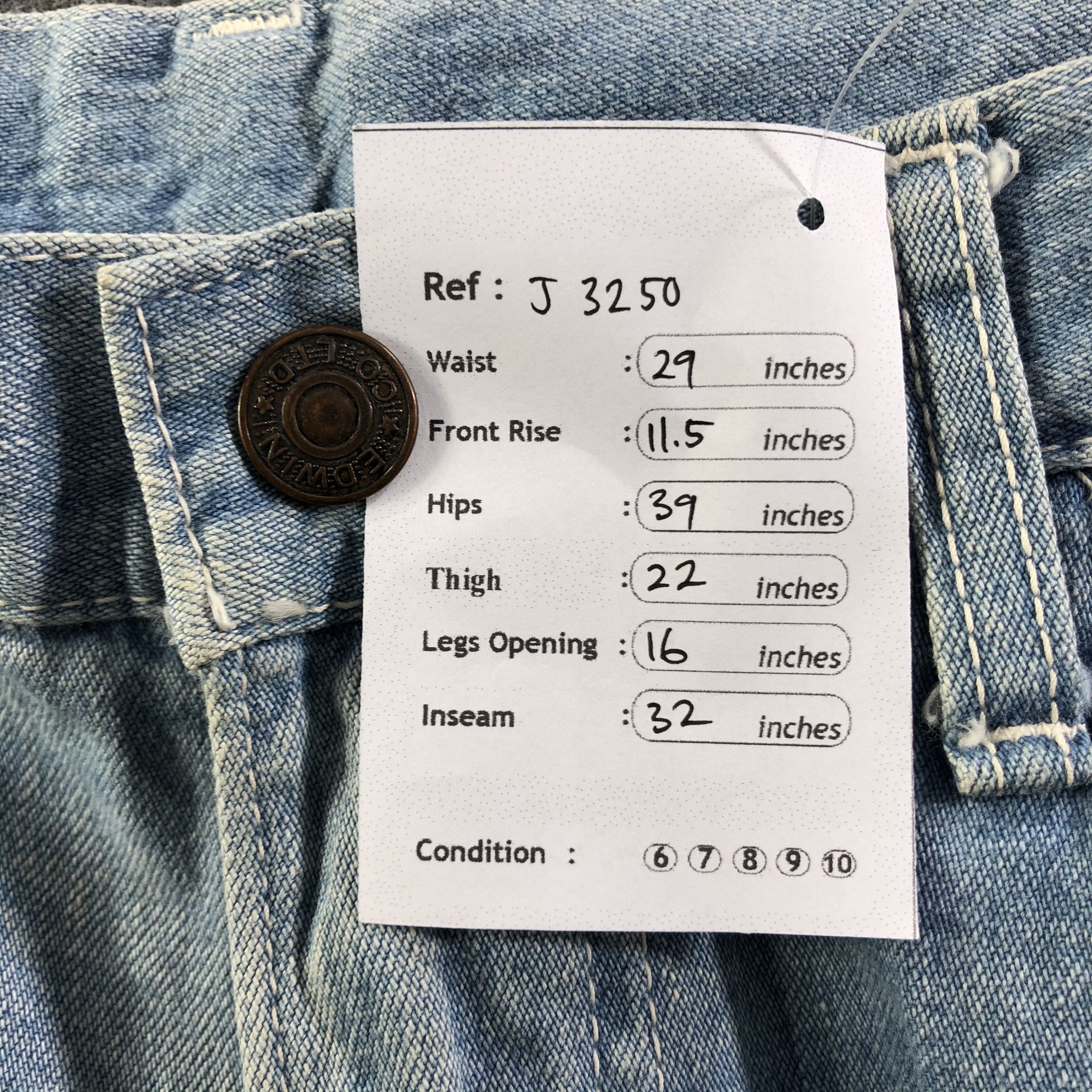 Edwin Vintage Light Wash Edwin Jeans-J3250 Size US 29 - 11 Thumbnail