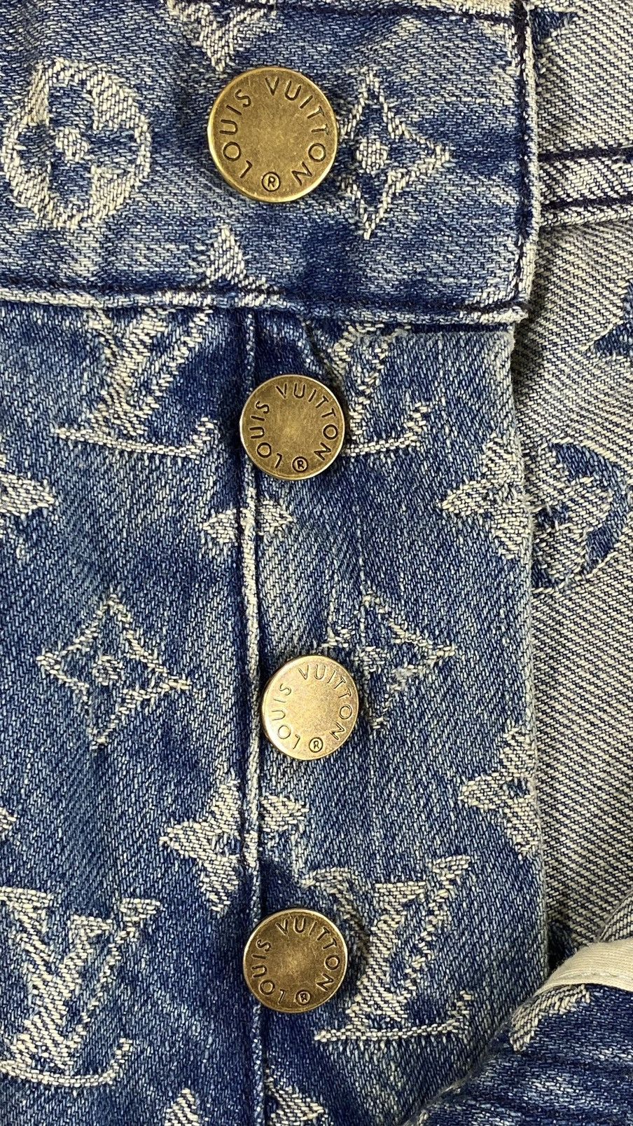 Louis Vuitton × Supreme Louis Vuitton X SUPREME Denim Jeans 27 blue monogram Size US 27 - 12 Thumbnail