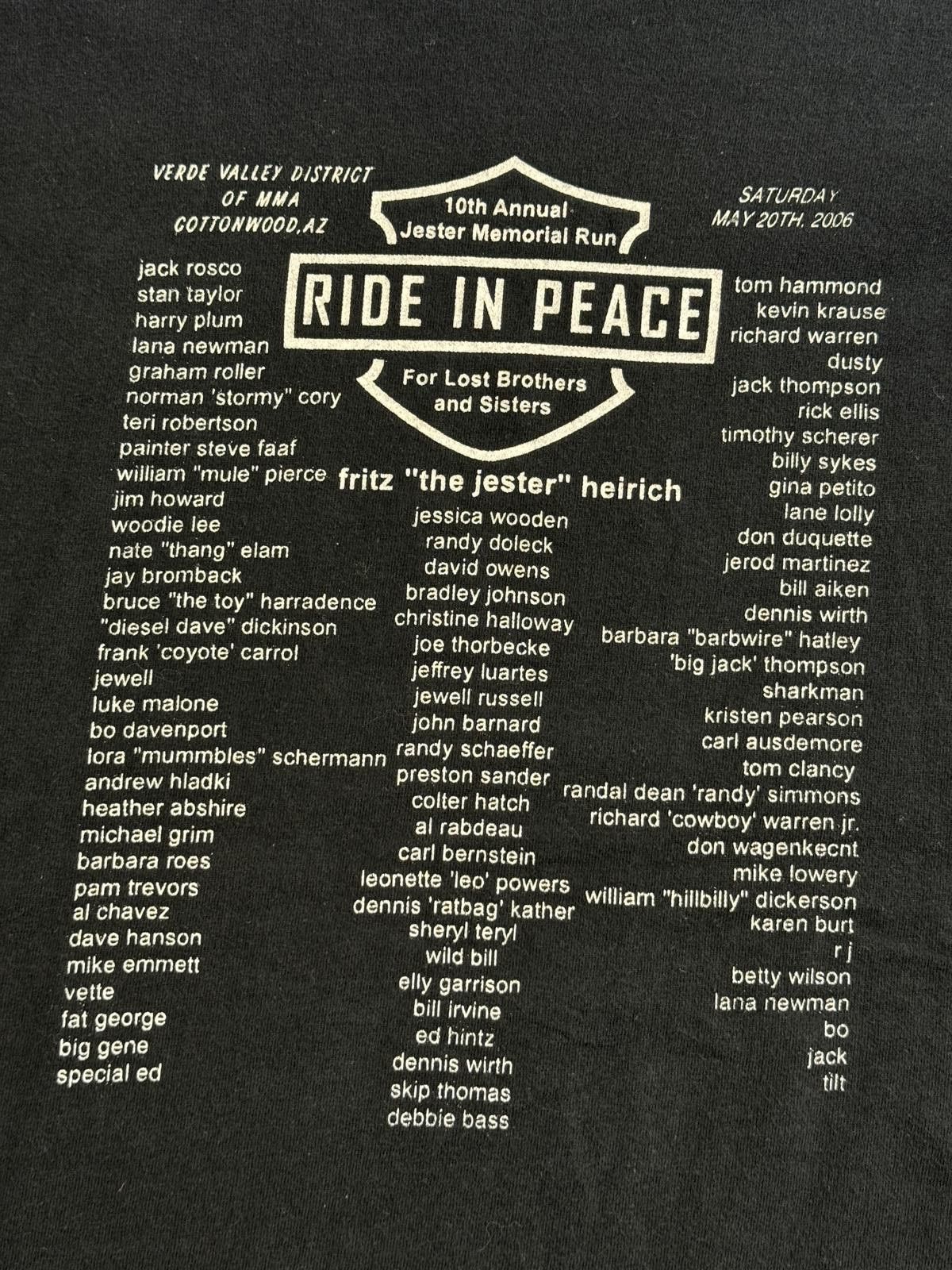Hanes Vintage Jester Memorial Run Shirt Lost Brothers & Sisters XL Size US XL / EU 56 / 4 - 6 Thumbnail