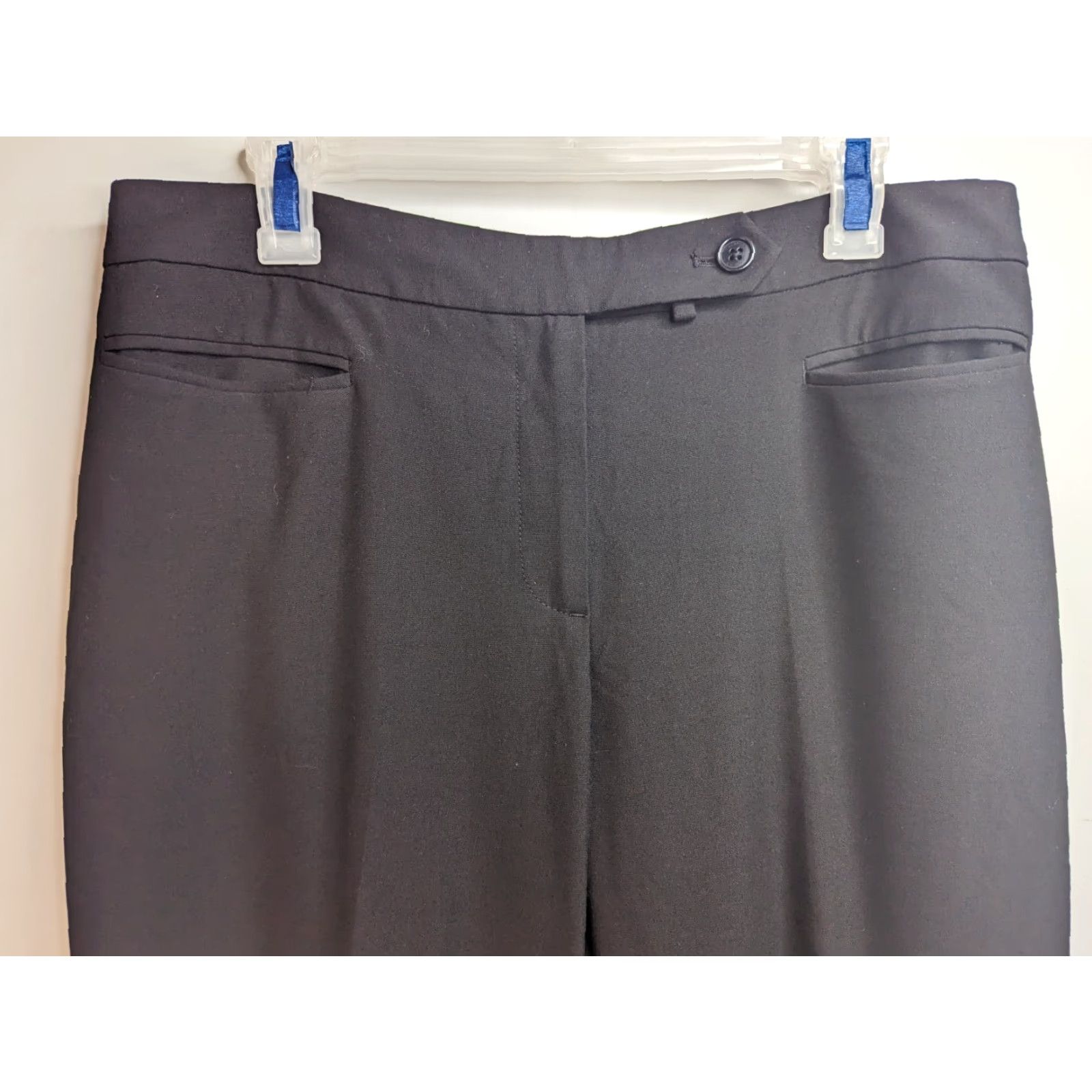 Talbots Talbots Black Pants Womens 12 Casual Business Career Trouser Straight Leg High Rise 30 in Inseam 33 in Waist Regular Stretch Size 24" / US 00 / IT 34 - 2 Thumbnail
